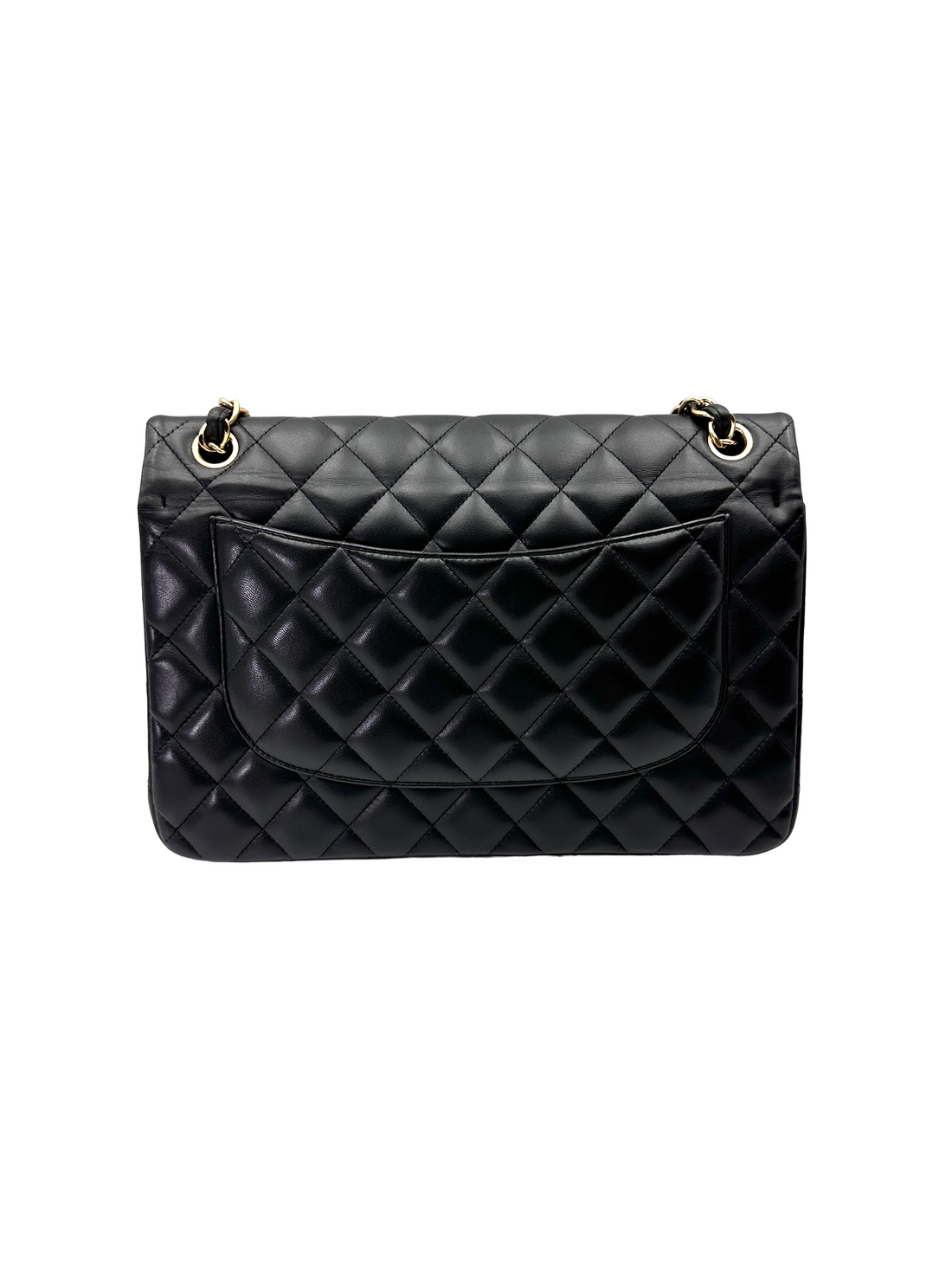 Chanel Classic Flap Black Quilted Leather Jumbo Shoulder Bag With Gold Buckle(17***01) CC2250
