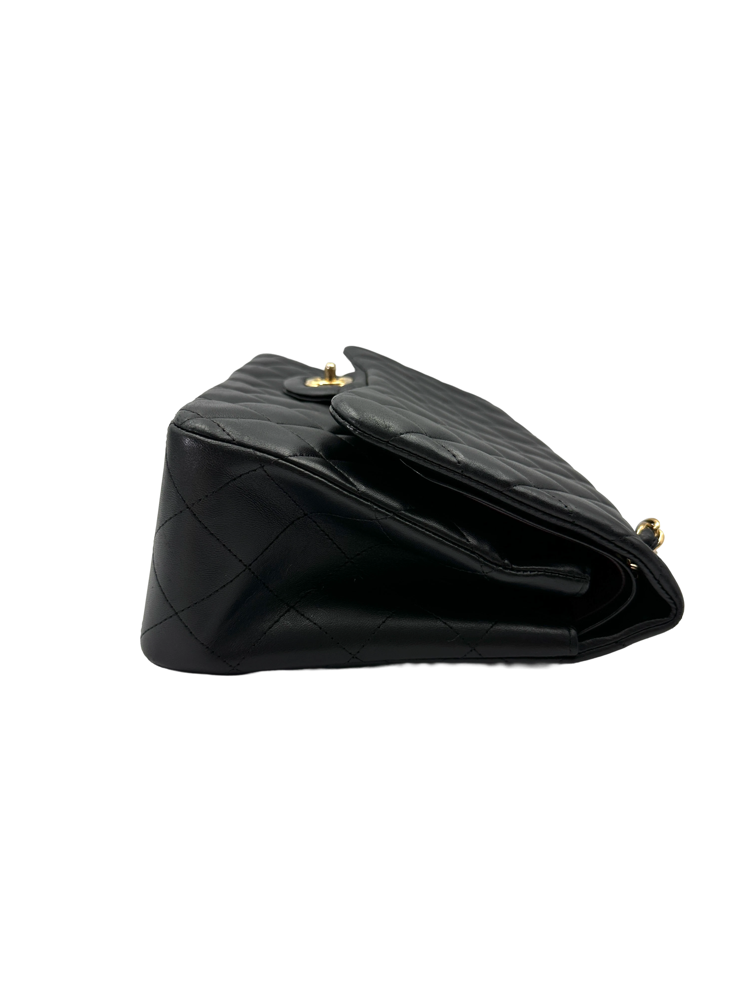 Chanel Classic Flap Black Quilted Leather Jumbo Shoulder Bag With Gold Buckle(17***01) CC2250