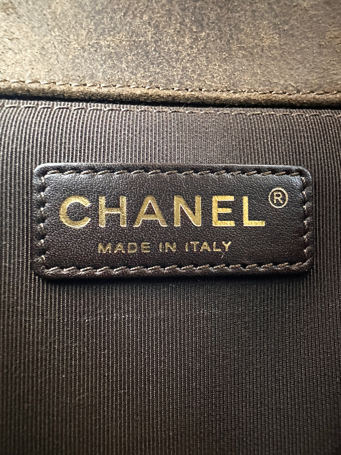 Chanel LeBoy Brown/Red Quilted Leather Medium Size Flap Bag(18***63) CC2252