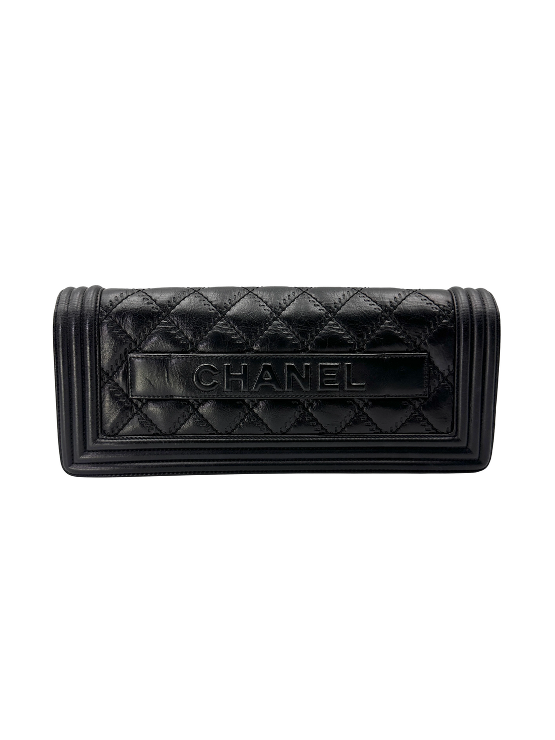 Chanel LeBoy Black Quilted Leather Long Flap Bag(18***66) CC2253