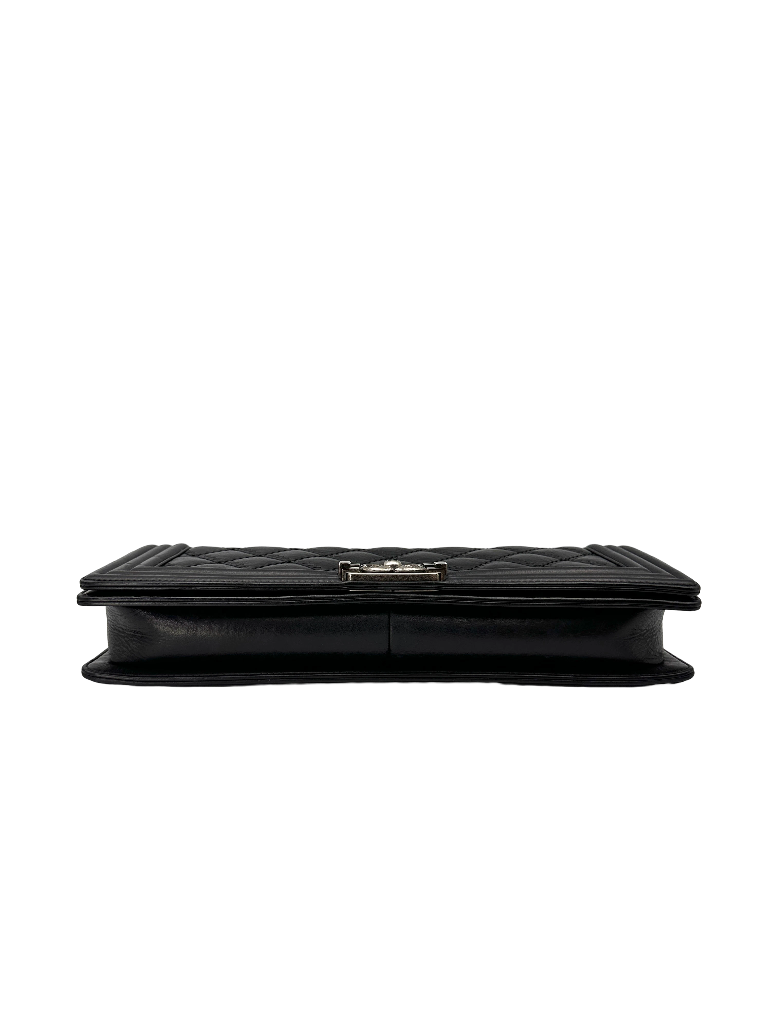 Chanel LeBoy Black Quilted Leather Long Flap Bag(18***66) CC2253