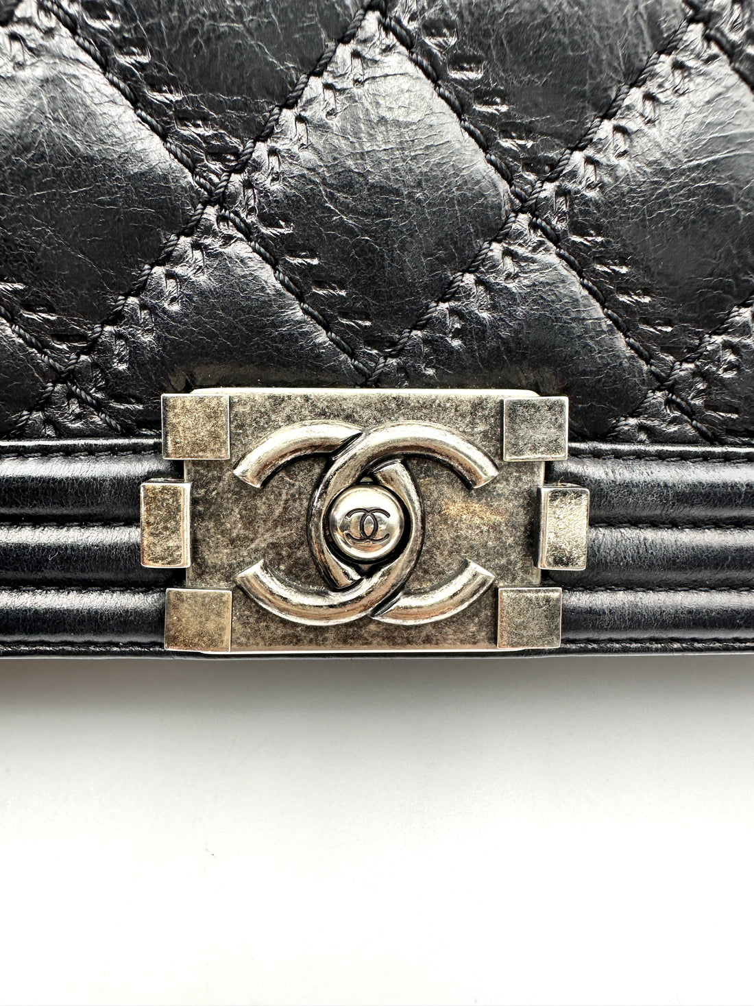 Chanel LeBoy Black Quilted Leather Long Flap Bag(18***66) CC2253