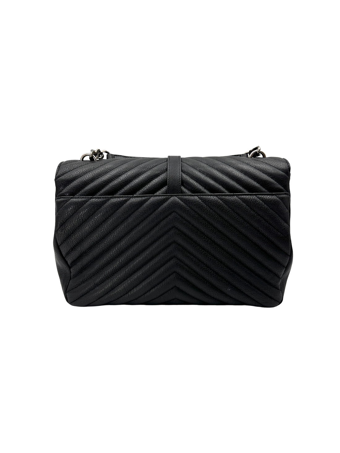 Saint Laurent College Black Quilted Leather Shoulder Bag SL268