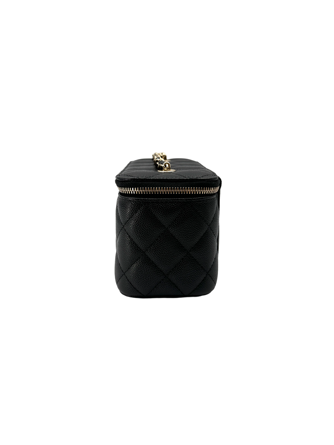 Chanel Black Quilted Leather Vanity Case(32***14) CC2256