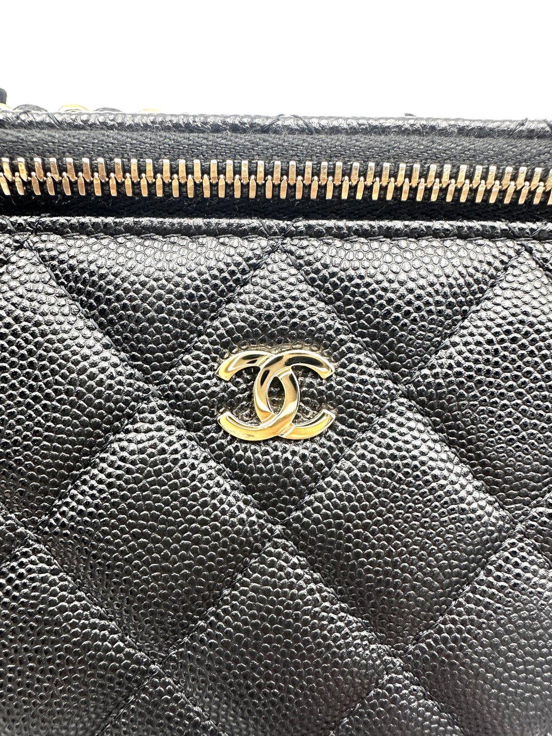 Chanel Black Quilted Leather Vanity Case(32***14) CC2256