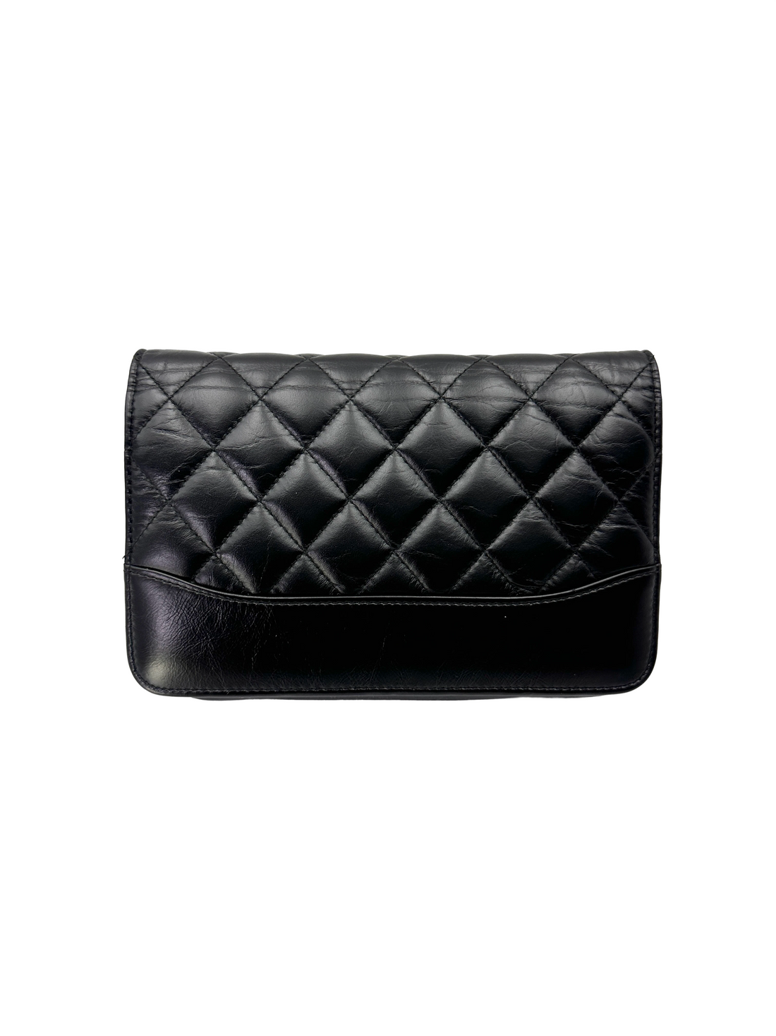 Chanel 19C Black Quilted Leather Wallet On Chain(24***99) CC2255