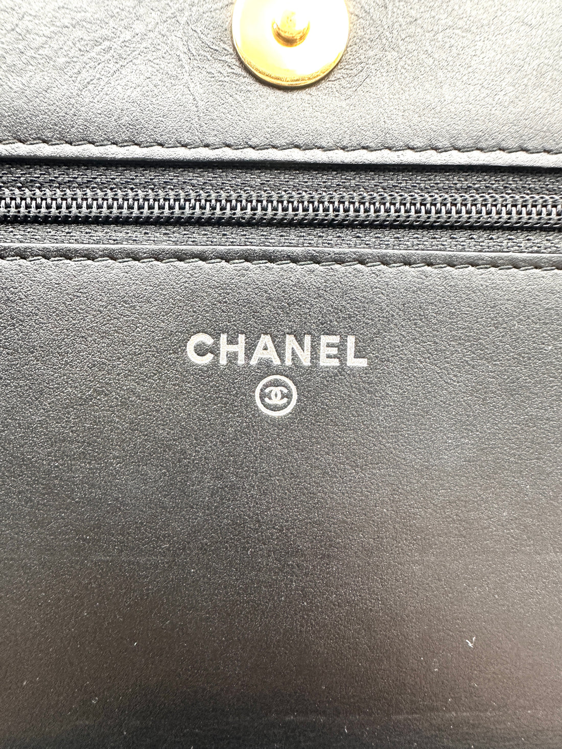 Chanel 19C Black Quilted Leather Wallet On Chain(24***99) CC2255