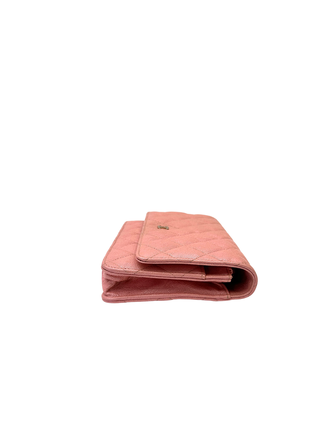Chanel Iridescent Pink Quilted Leather Wallet On Chain(27***59) CC2259