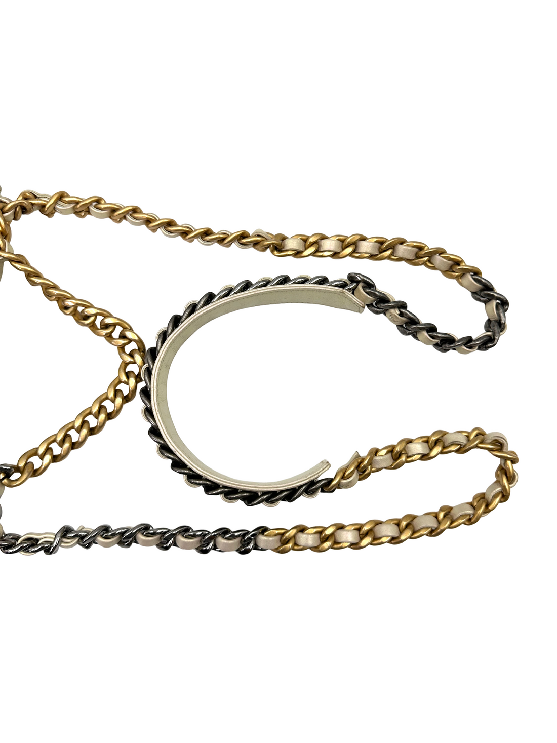 Chanel 19Bag Iridescent White Quilted Leather Wallet On Chain(30***32) CC2258