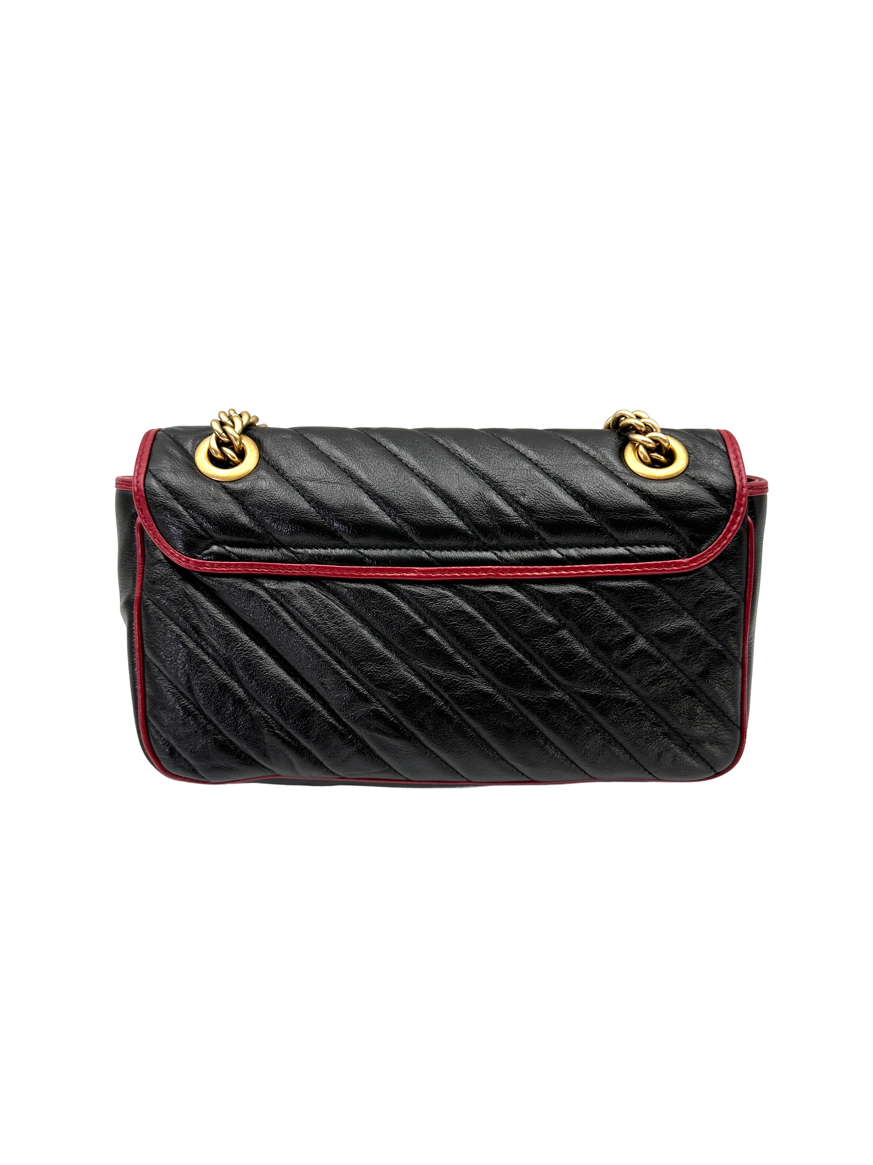 Gucci GG Marmont Black Matelasse Leather Shoulder Bag GG1364