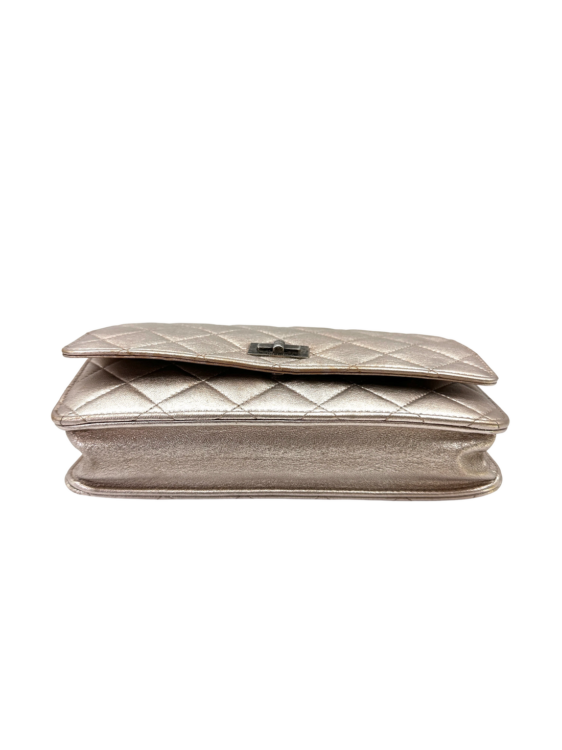 Chanel 2.55 Reissue Beige Quilted Leather Wallet On Chain(19***32) CC2264