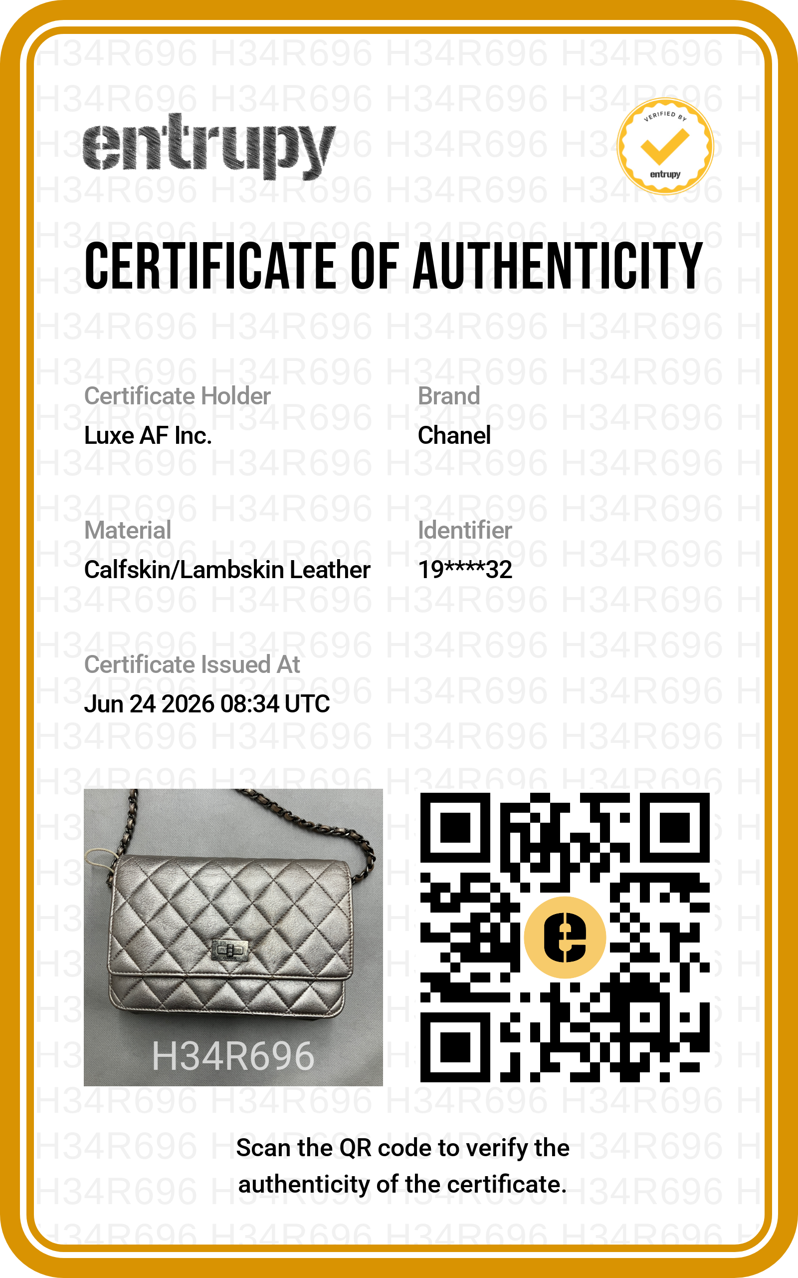 Chanel 2.55 Reissue Beige Quilted Leather Wallet On Chain(19***32) CC2264