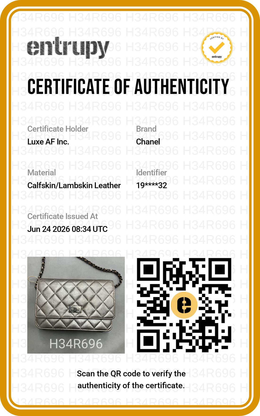 Chanel 2.55 Reissue Beige Quilted Leather Wallet On Chain(19***32) CC2264