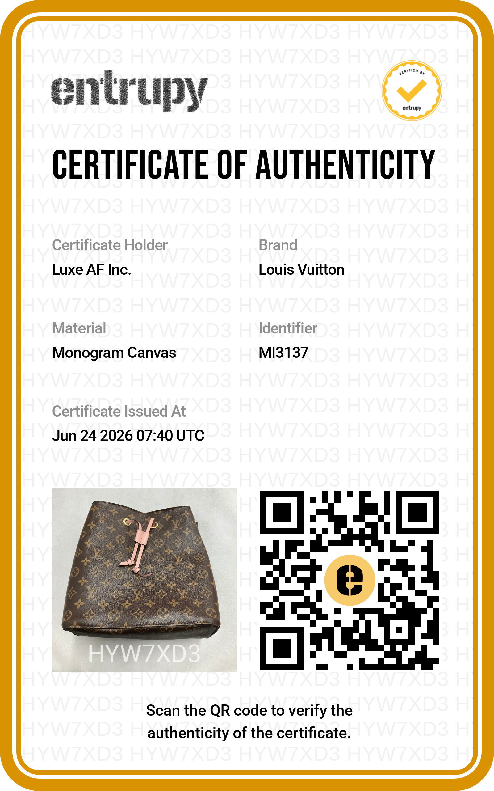 Louis Vuitton Neonoe Monogram Canvas Bucket Bag With Pink Drawstring LV3127