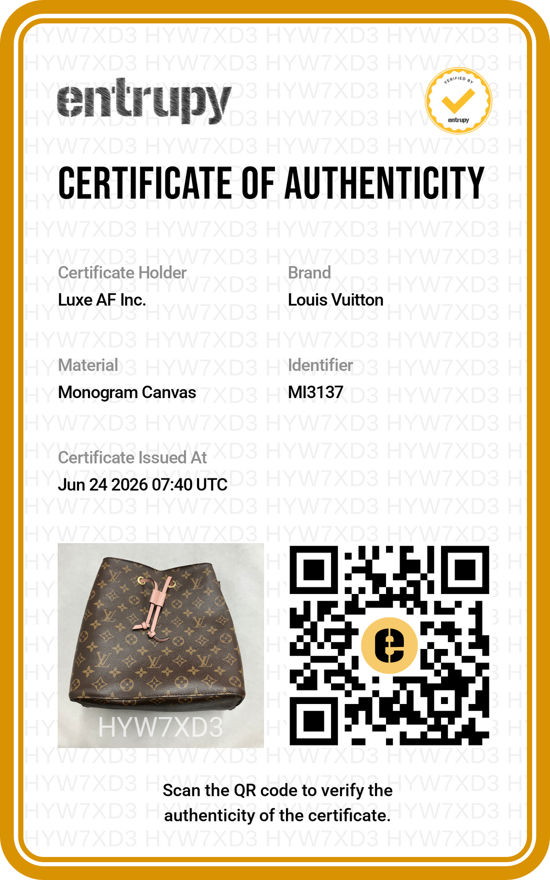 Louis Vuitton Neonoe Monogram Canvas Bucket Bag With Pink Drawstring LV3127