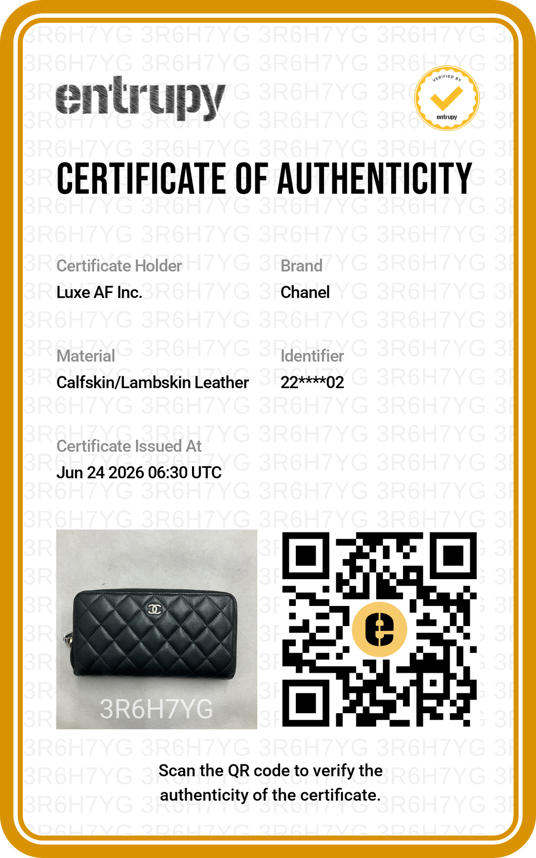 Chanel Black Quilted Leather Long Wallet(22***02) CC2417