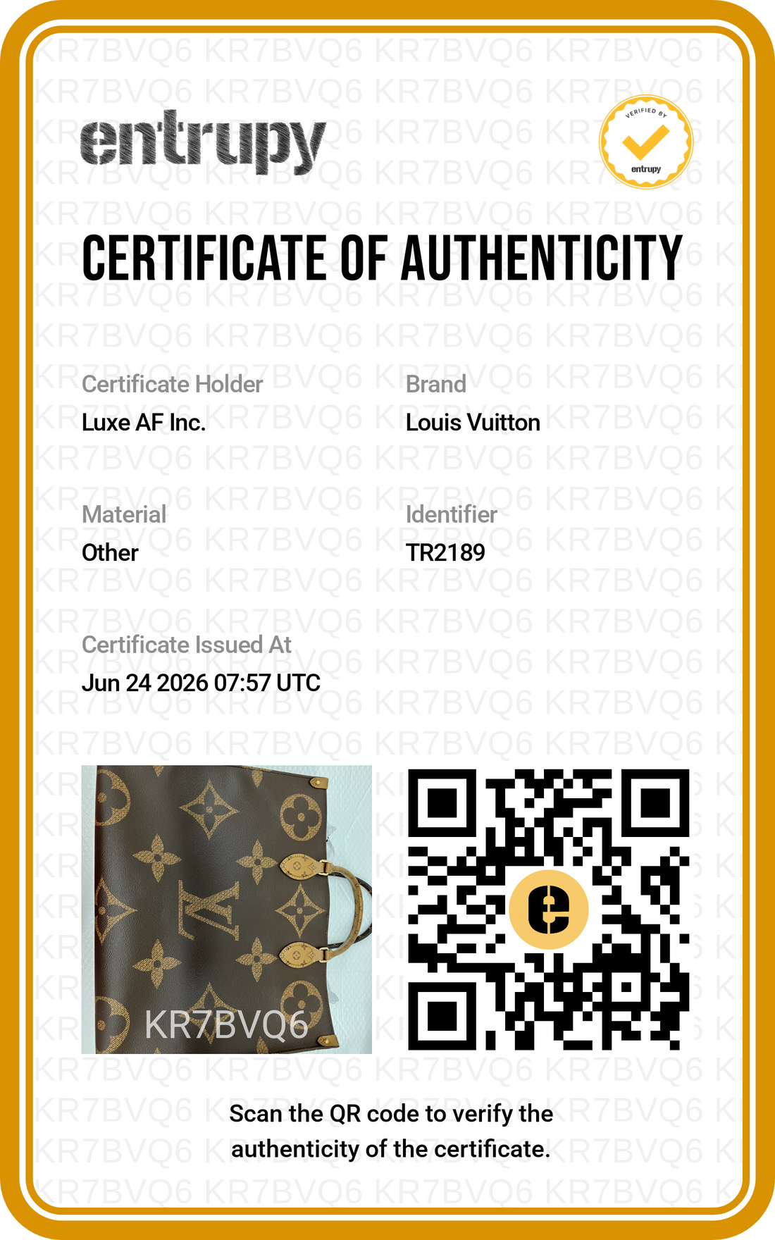 Louis Vuitton Onthego GM Monogram Canvas Handle Bag LV3123