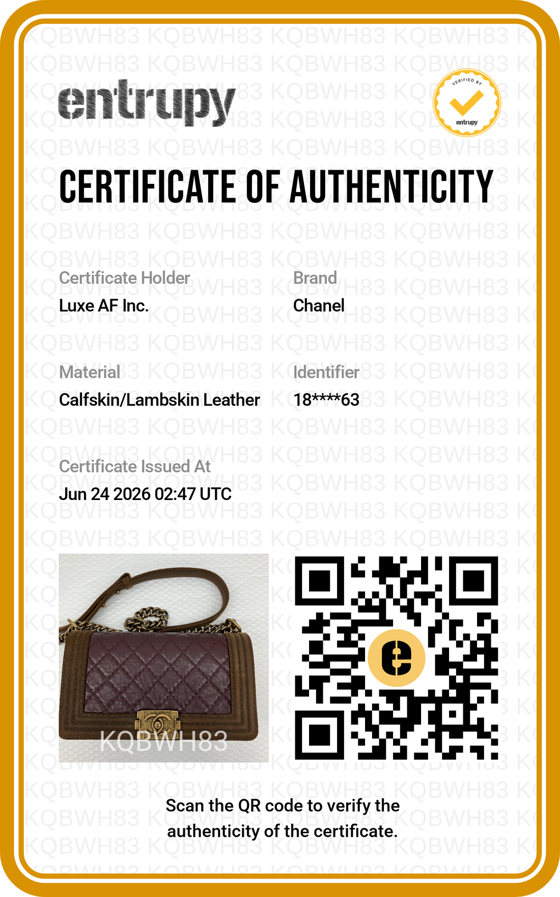 Chanel LeBoy Brown/Red Quilted Leather Medium Size Flap Bag(18***63) CC2252