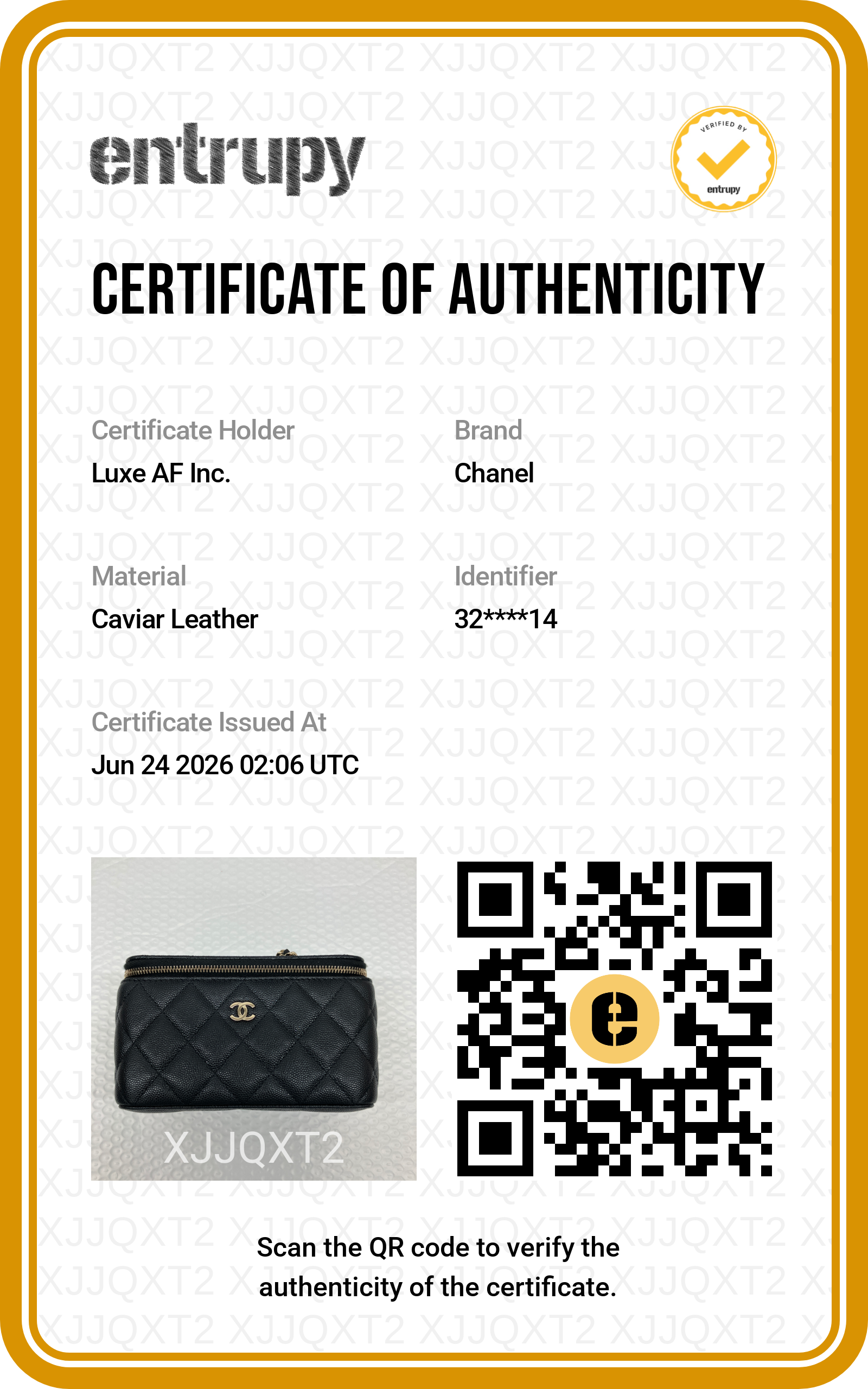 Chanel Black Quilted Leather Vanity Case(32***14) CC2256