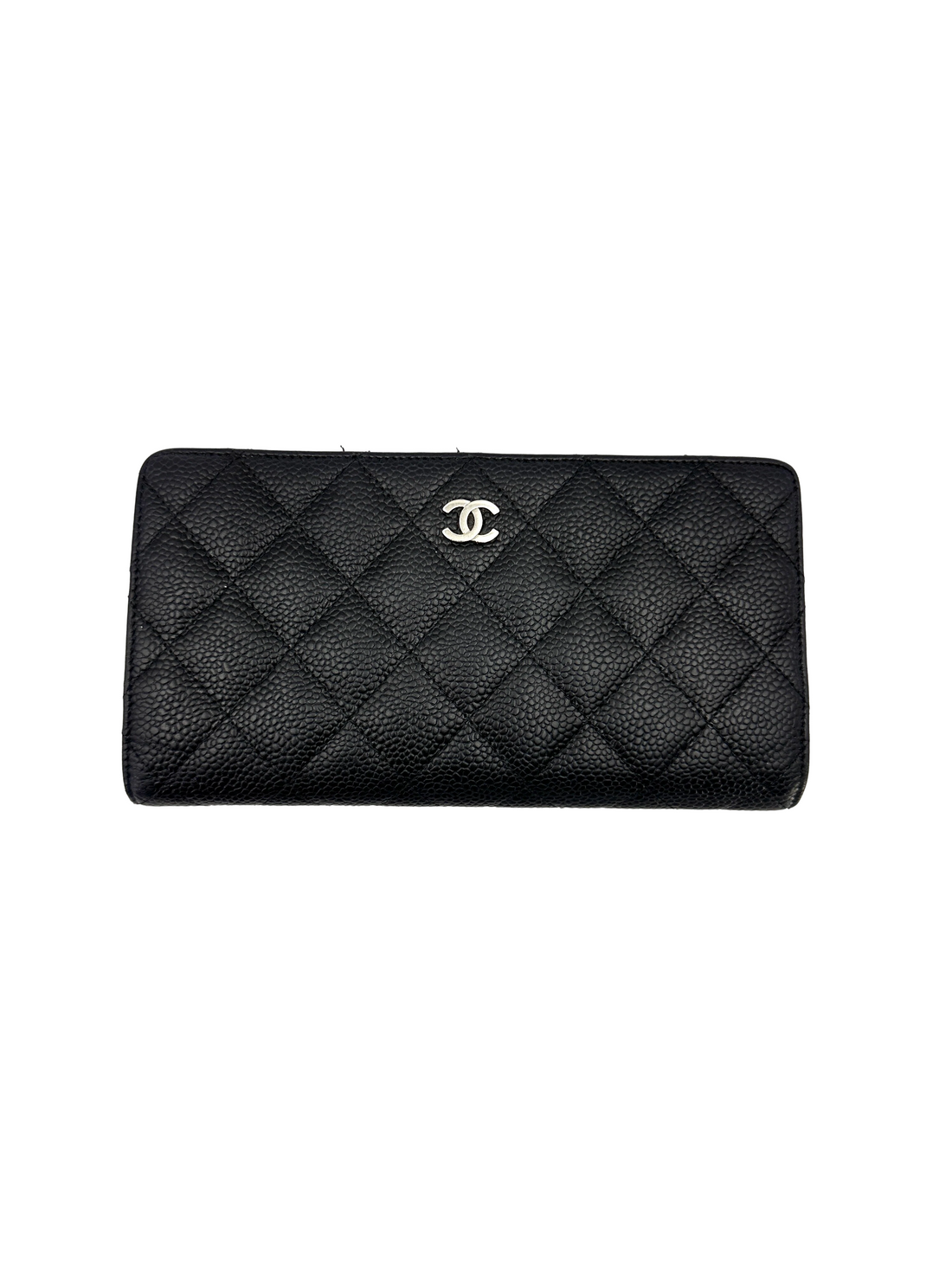 Chanel Black Quilted Leather Long Wallet(16***13) CC2272