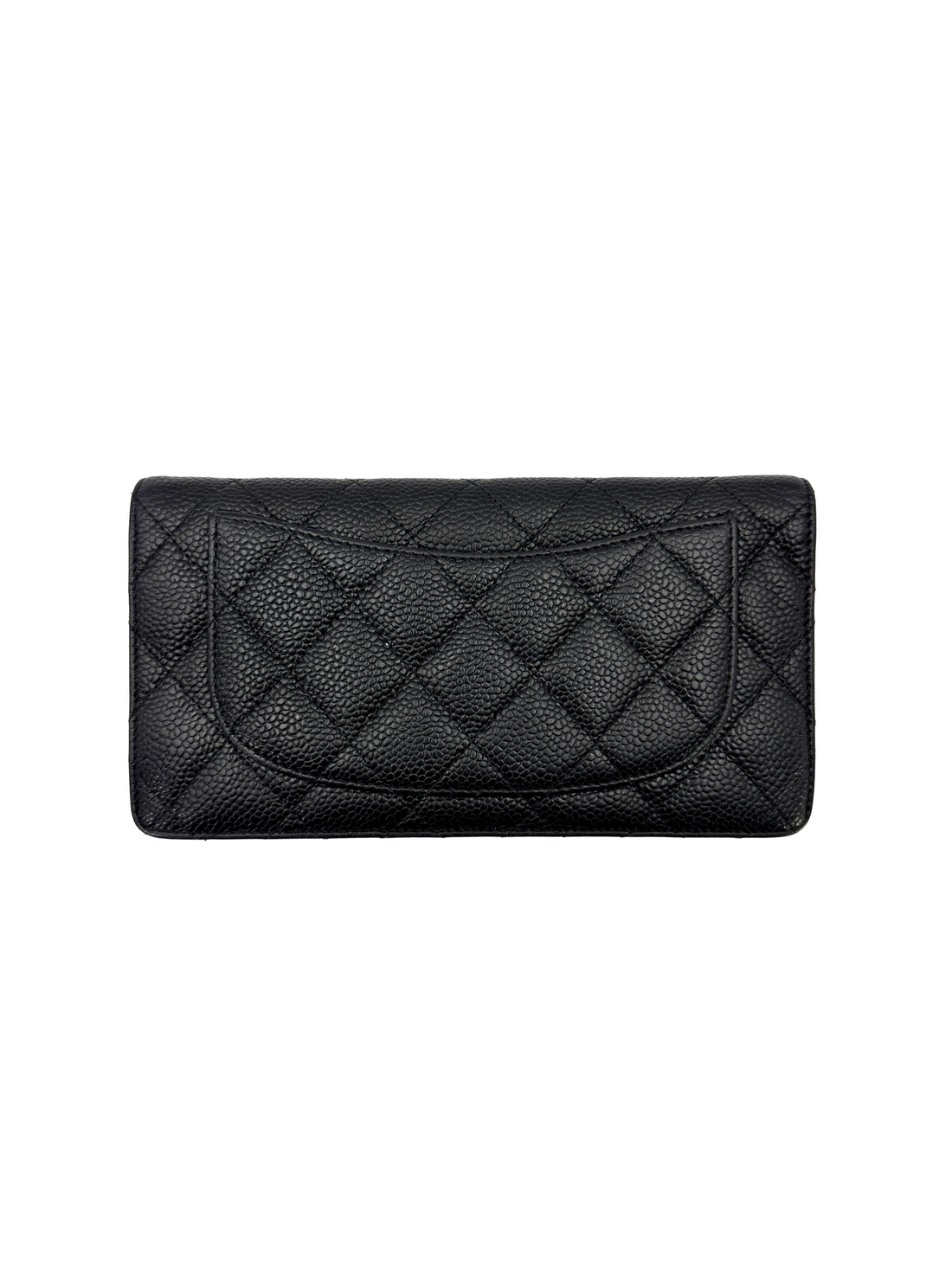 Chanel Black Quilted Leather Long Wallet(16***13) CC2272