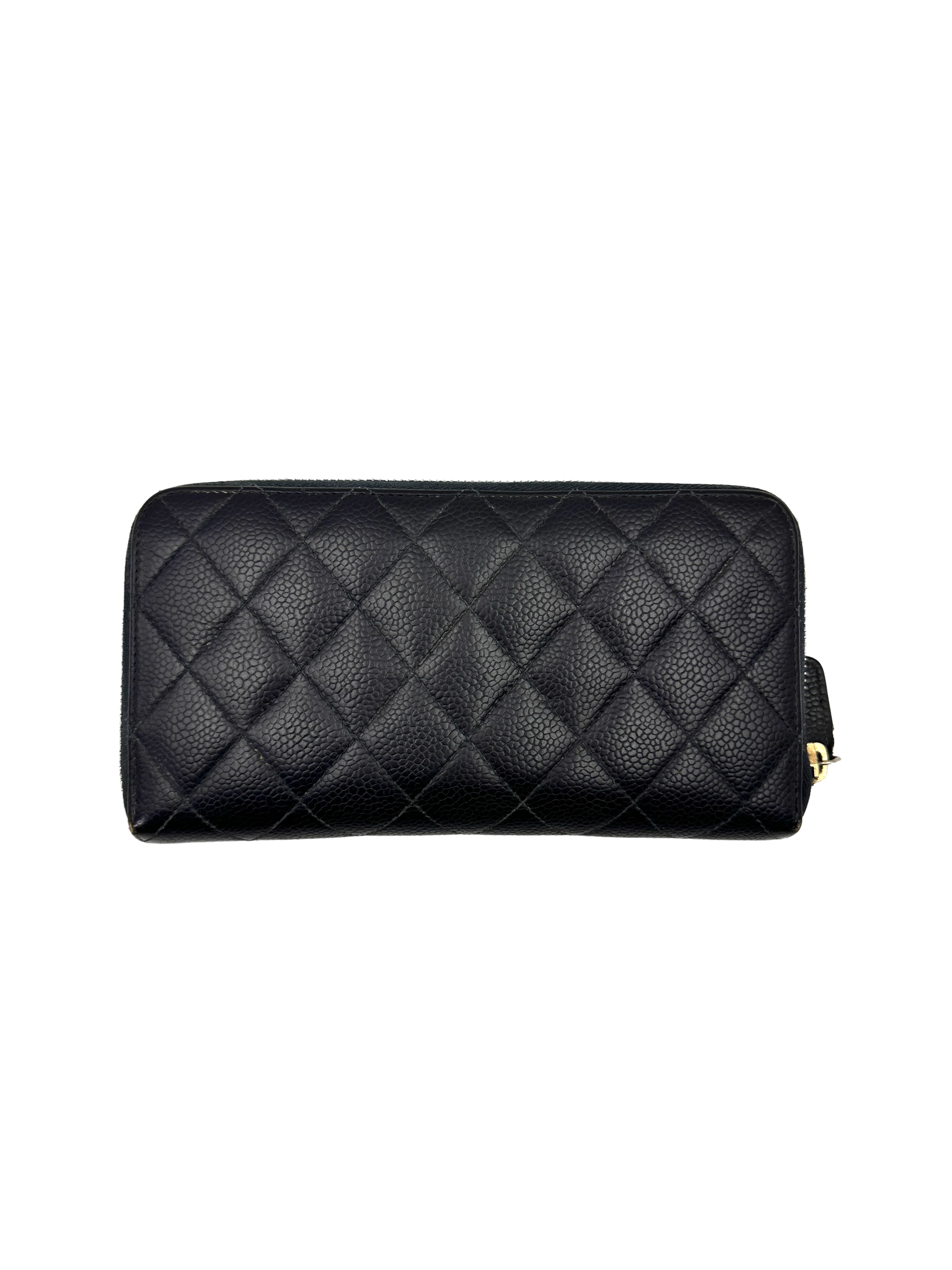 Chanel Black Quilted Leather Long Wallet(21***47) CC2266