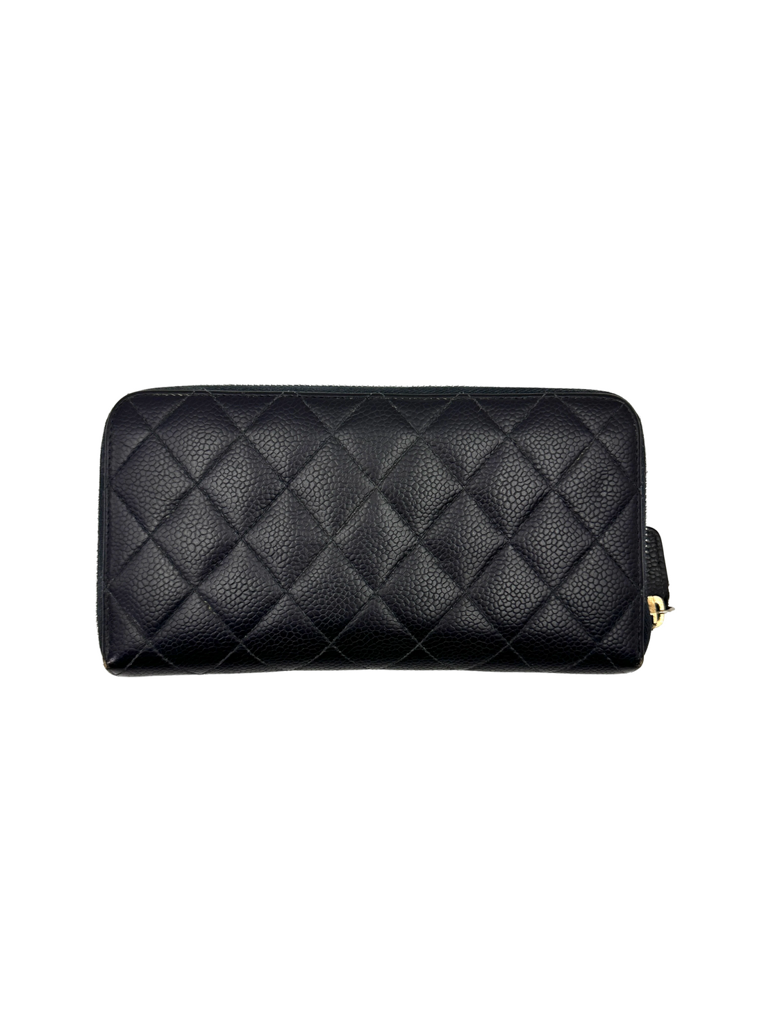 Chanel Black Quilted Leather Long Wallet(21***47) CC2266