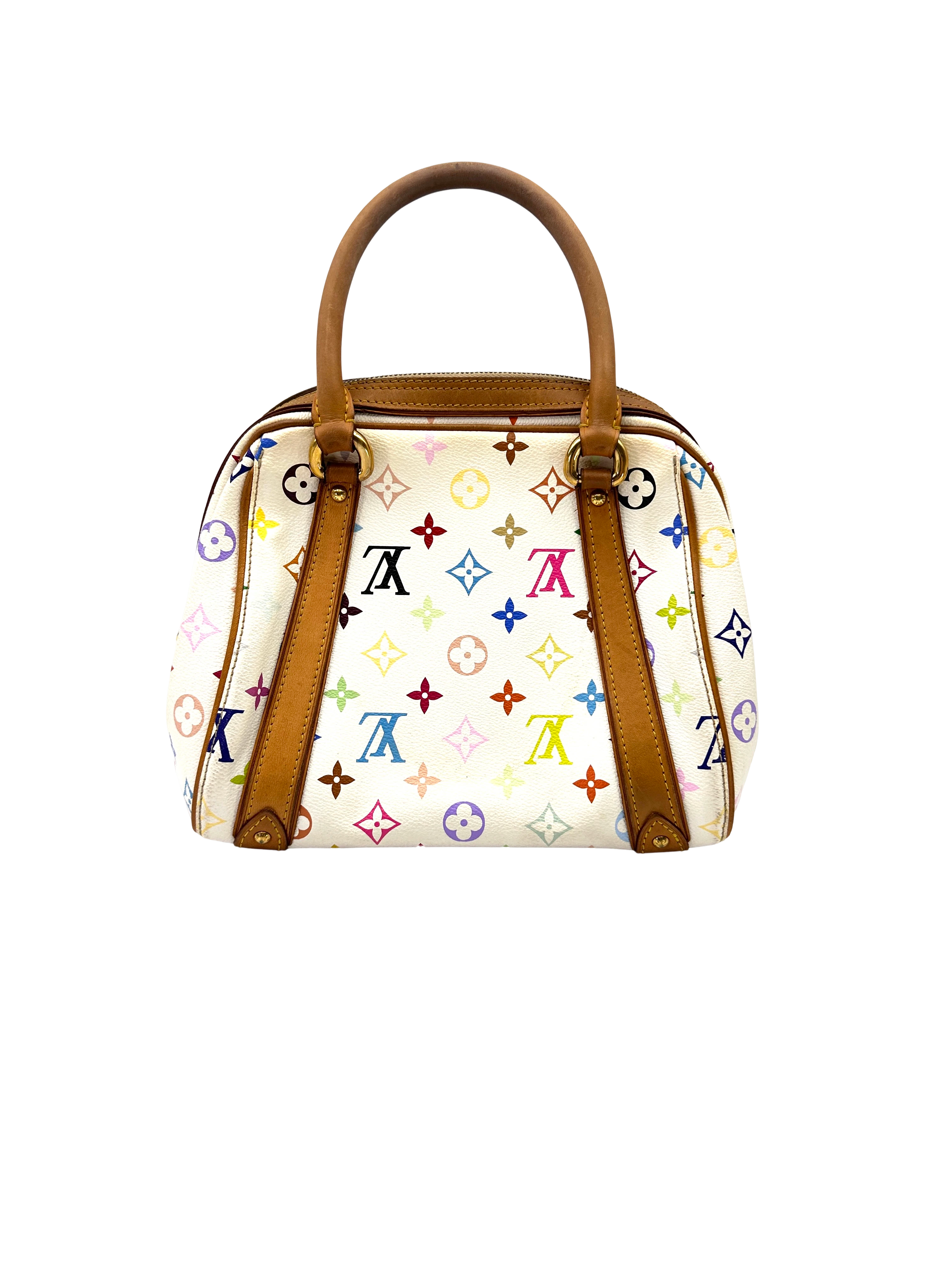 Louis Vuitton x Takashi Murakami White Multicolor Monogram Priscilla Bag LV3128