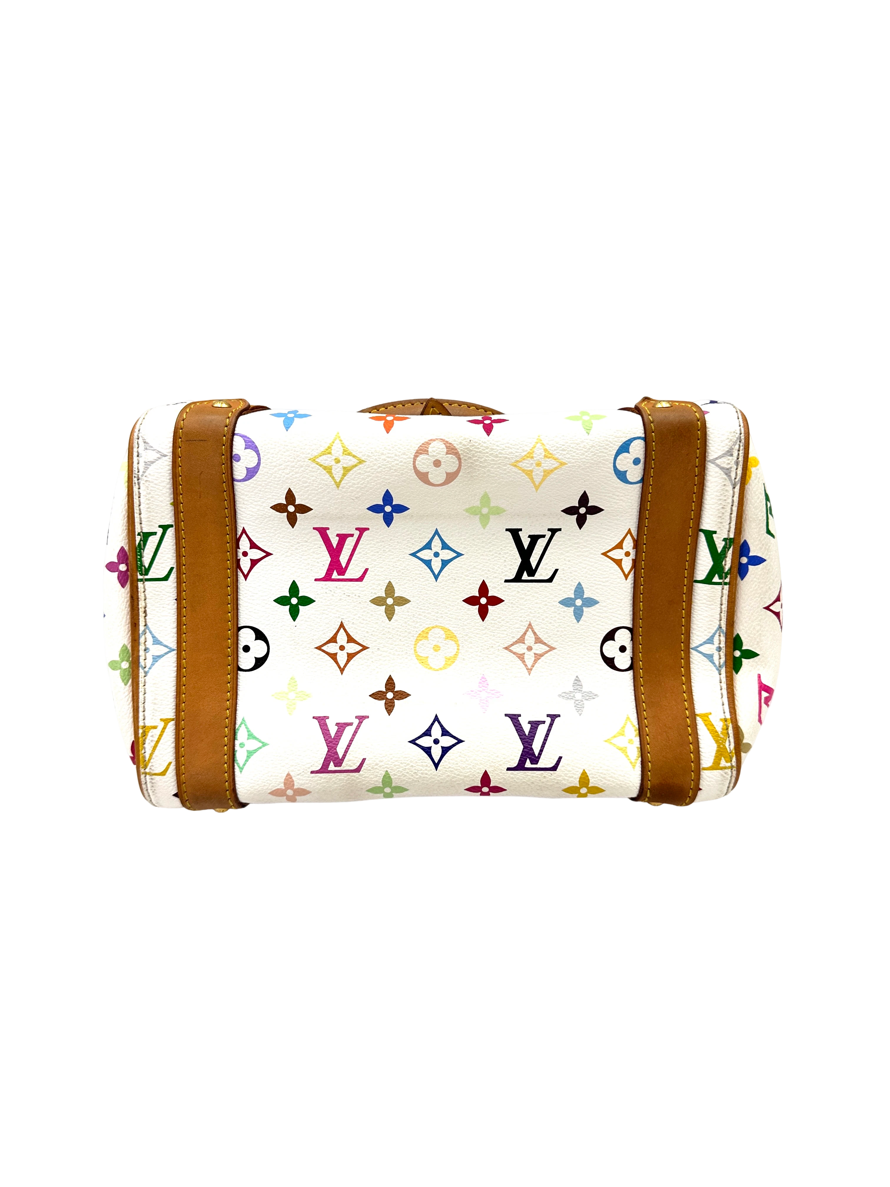Louis Vuitton x Takashi Murakami White Multicolor Monogram Priscilla Bag LV3128