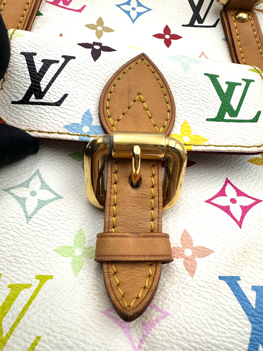 Louis Vuitton x Takashi Murakami White Multicolor Monogram Priscilla Bag LV3128