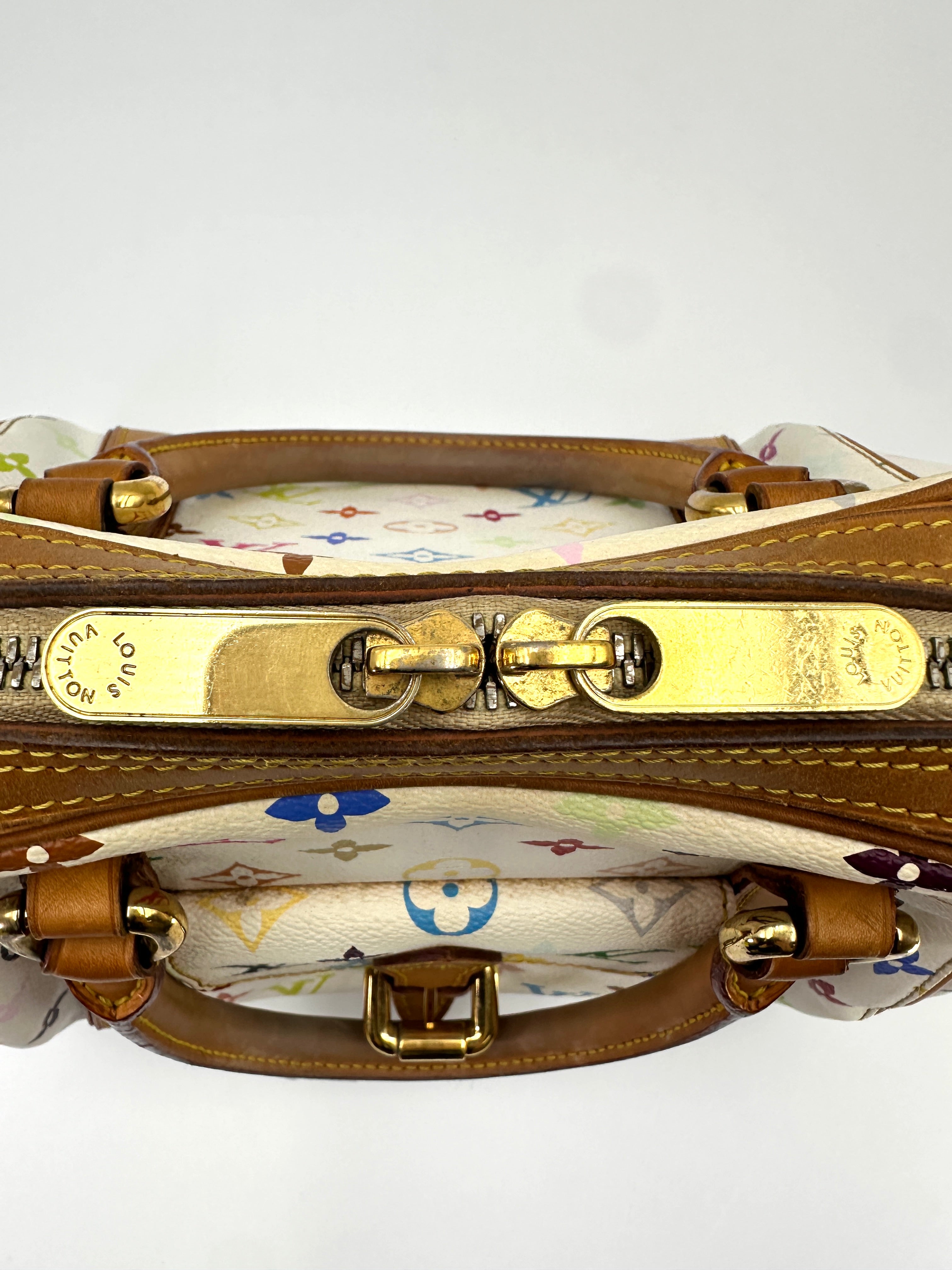 Louis Vuitton x Takashi Murakami White Multicolor Monogram Priscilla Bag LV3128