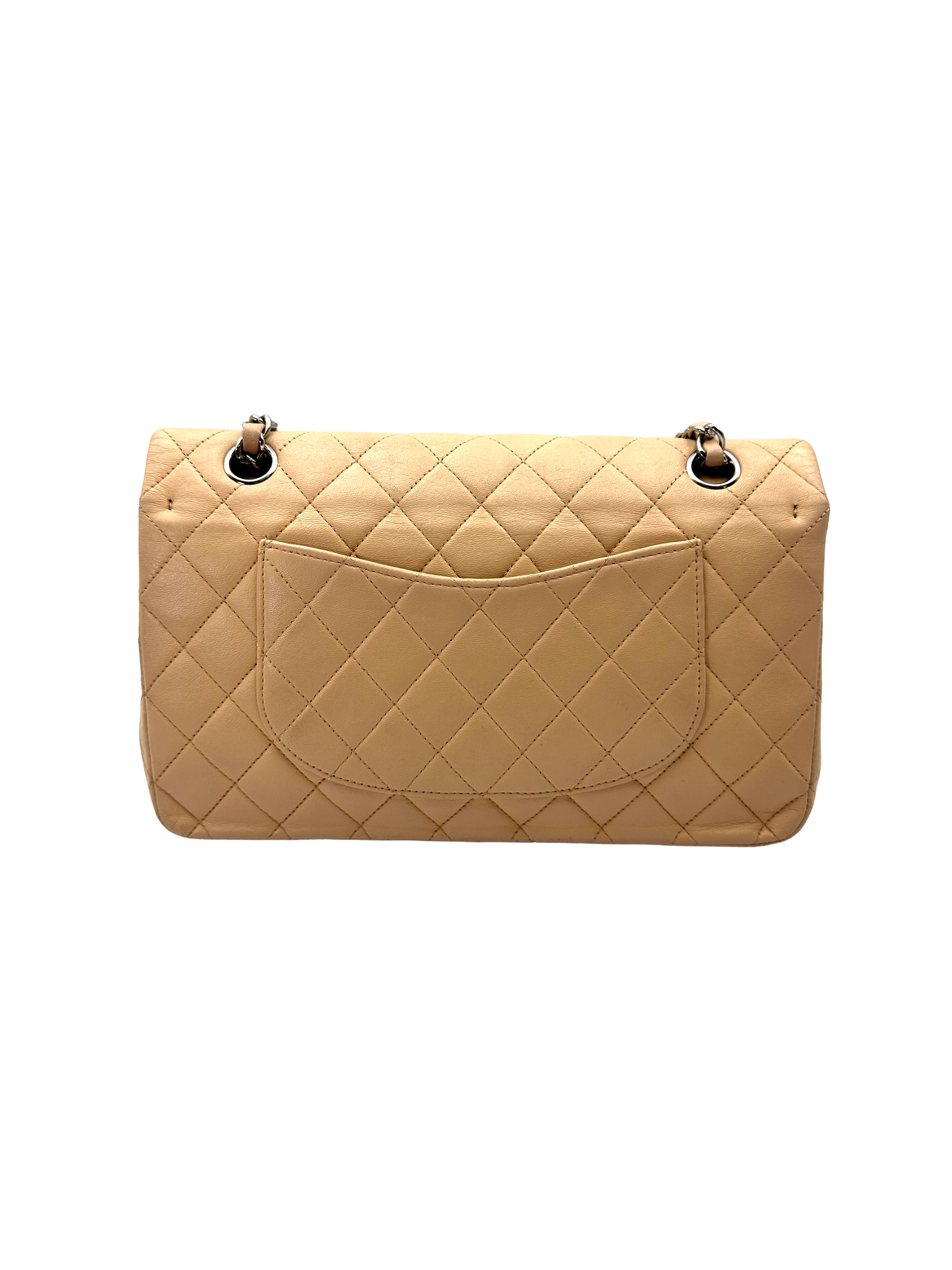 Chanel Classic Flap Beige Quilted Leather Medium Size Shoulder Bag(13***38) CC2267