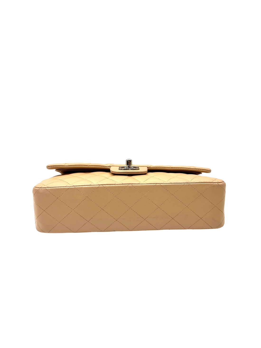 Chanel Classic Flap Beige Quilted Leather Medium Size Shoulder Bag(13***38) CC2267