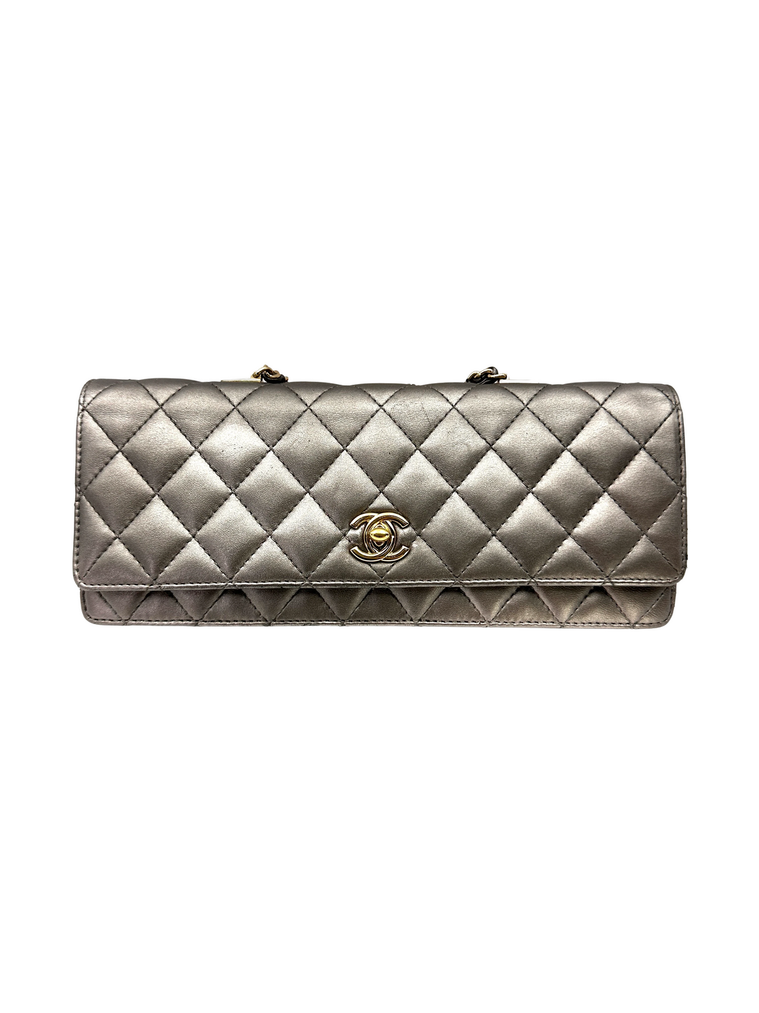 Chanel Fantasy Pearls Metallic Grey Quilted Leather Flap Bag(23***35) CC2271