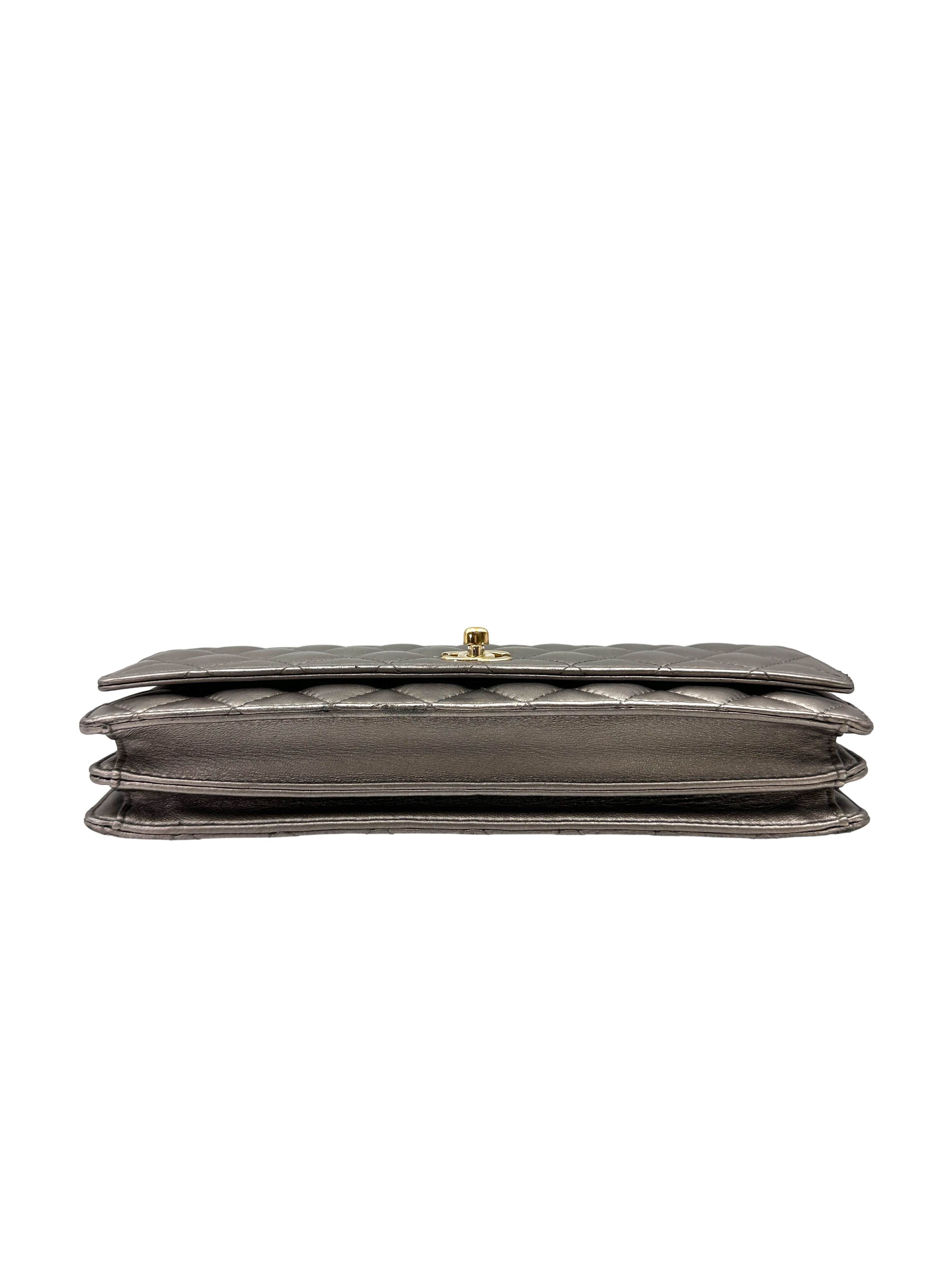 Chanel Fantasy Pearls Metallic Grey Quilted Leather Flap Bag(23***35) CC2271