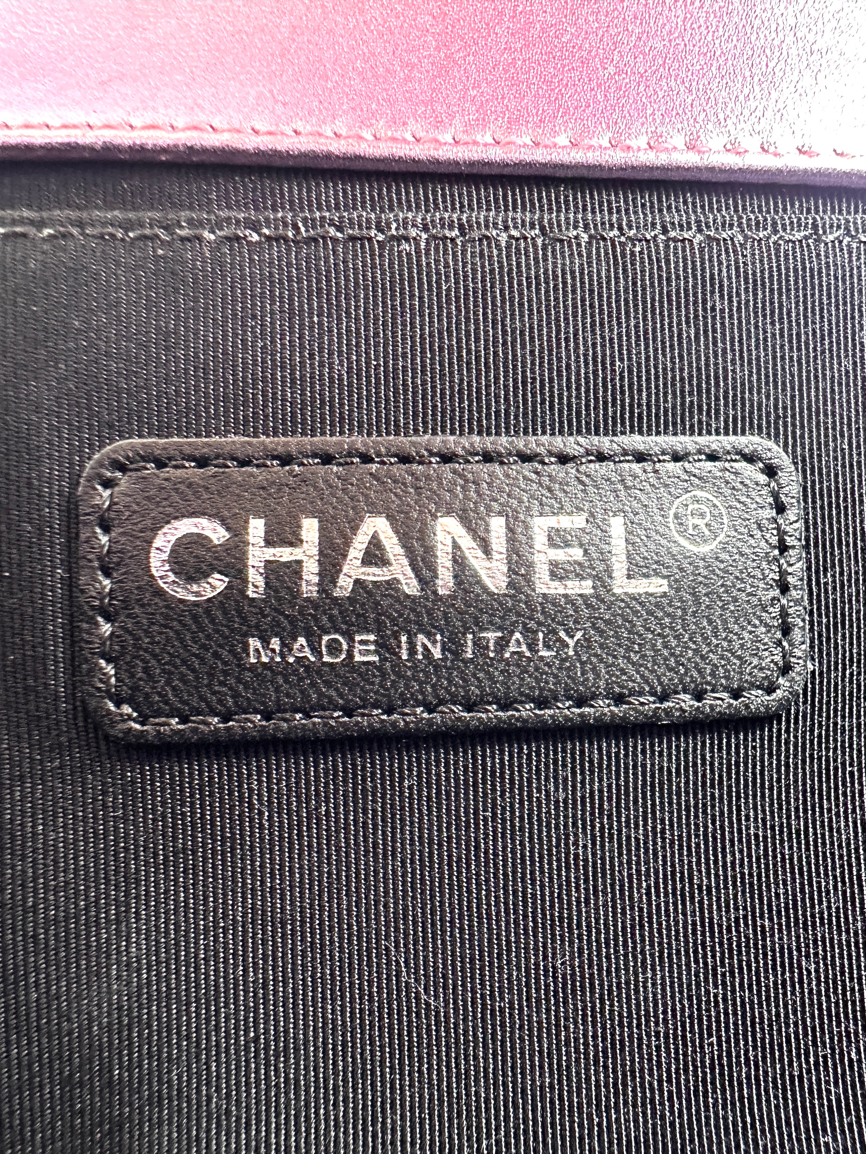 Chanel LeBoy Metallic Red Quilted Leather Medium Size Flap Bag With Silver Buckle(19***89) CC2269
