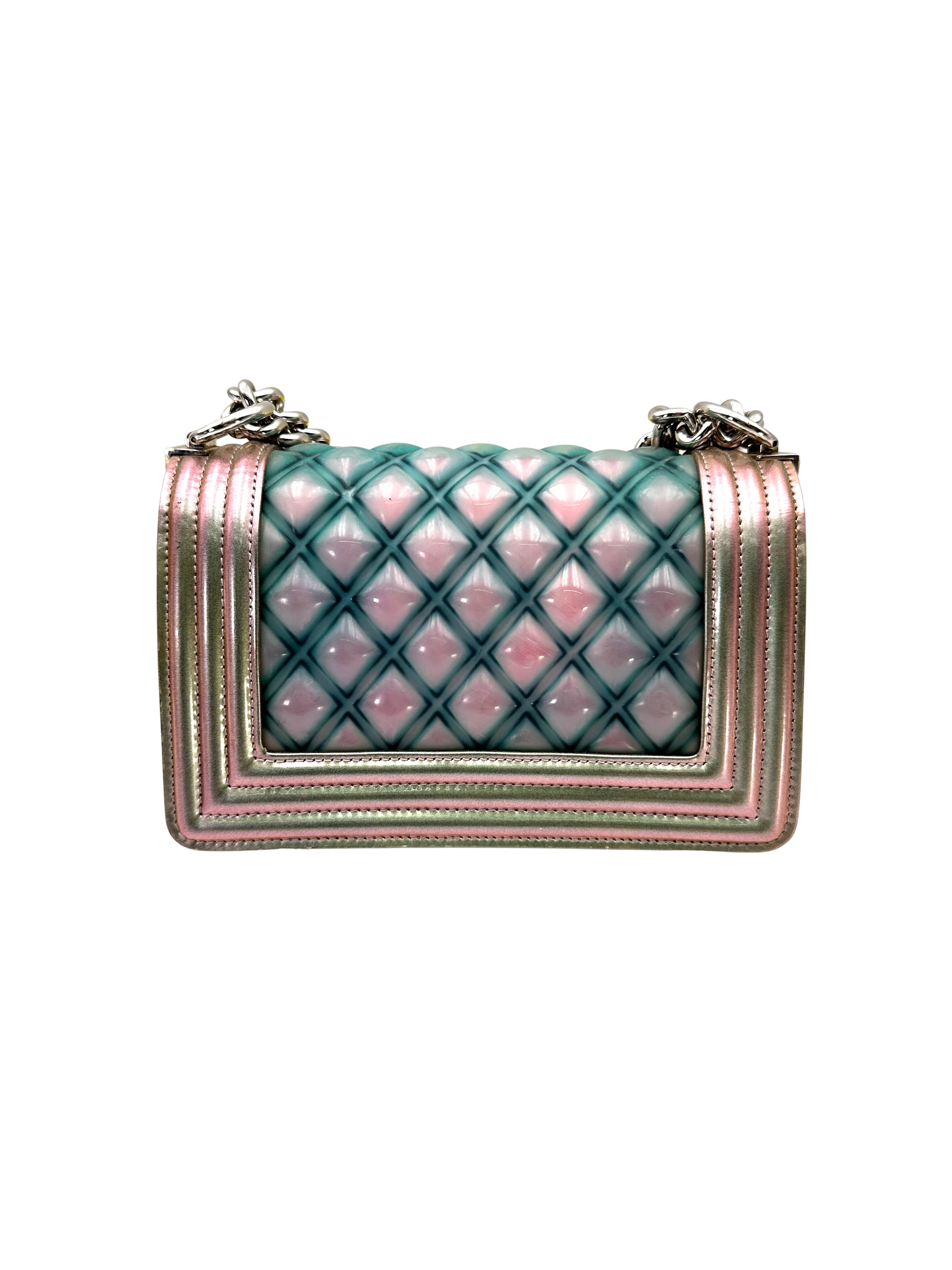 Chanel LeBoy Iridescent Quilted Leather Small Size Flap Bag(26***24) CC2270