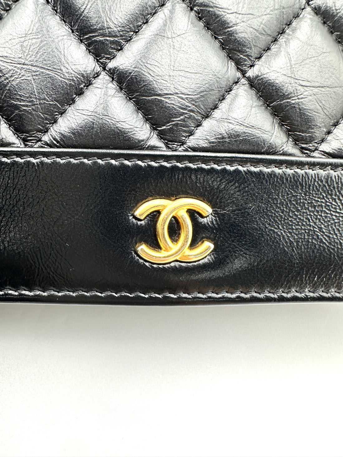 Chanel Gabrielle Black Quilted Leather Wallet On Chain(28***17) CC2275