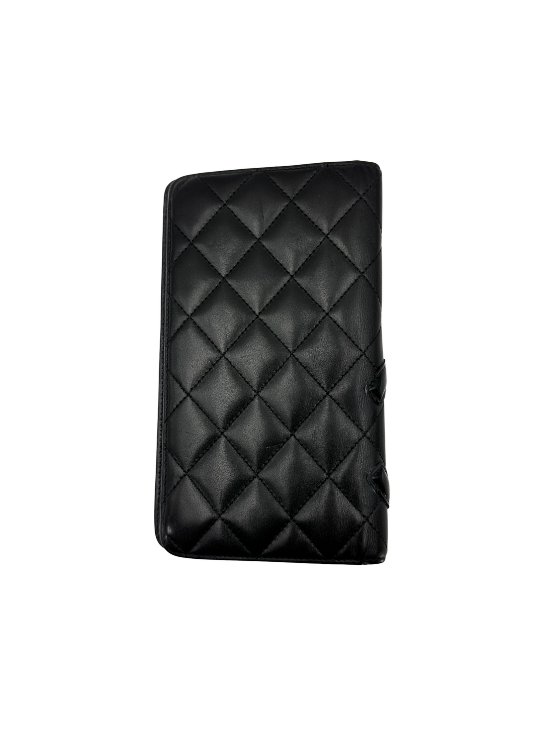 Chanel Cambon Line Black Quilted Leather Wallet(16***21) CC2273