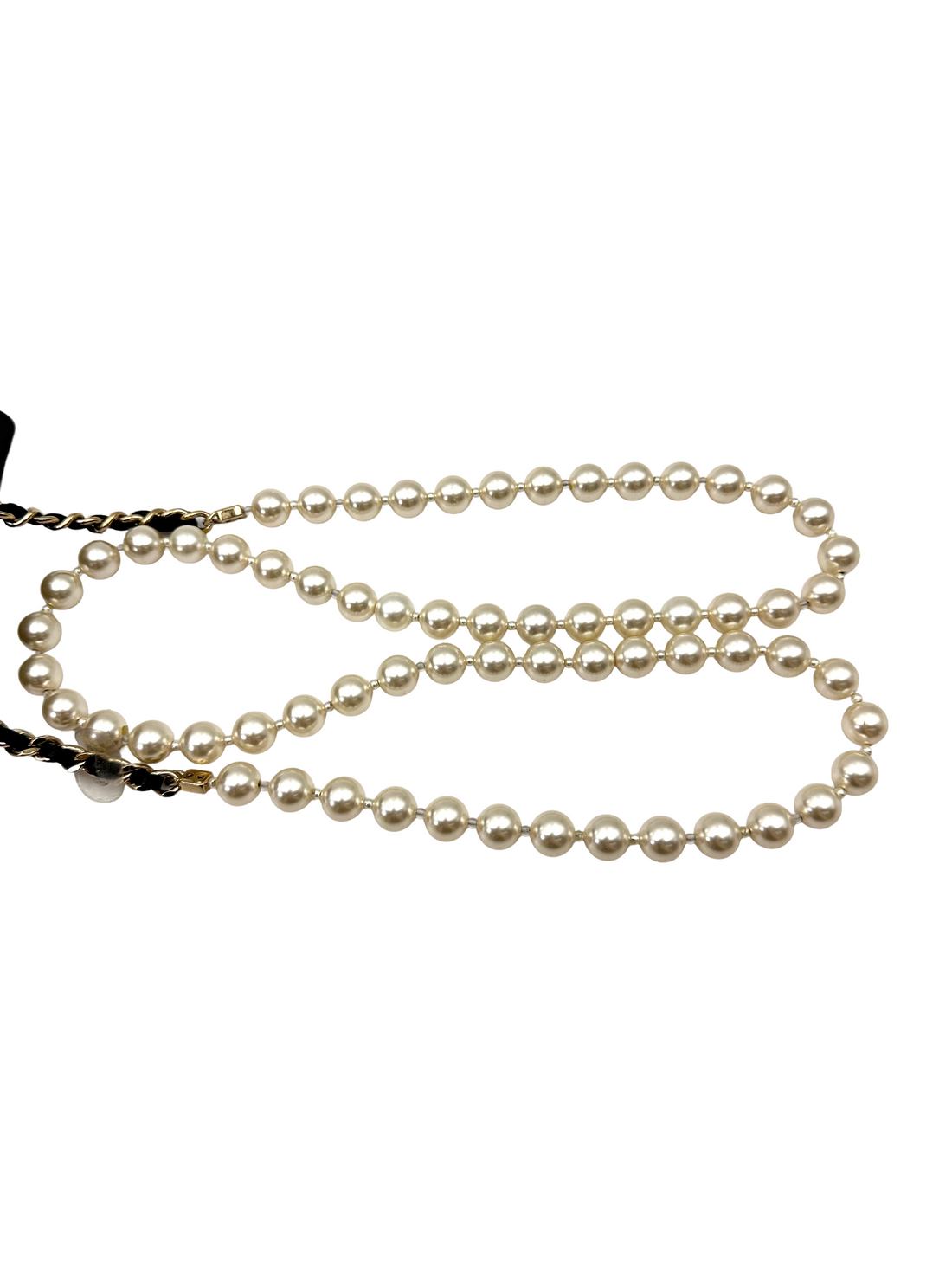 Chanel Black Quilted Leather Mini Pearl Chain Vanity Case(31***20) CC2284