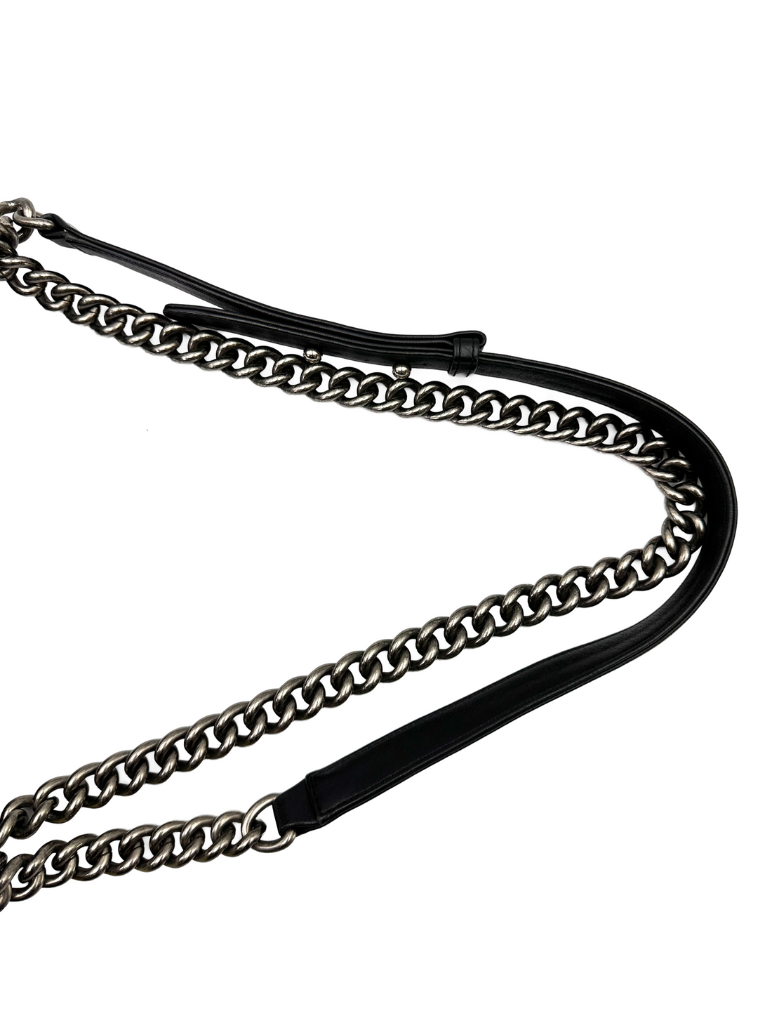 Chanel LeBoy Black Chevron Quilted Leather Medium Size Flap Bag With Silver Buckle(22***34) CC2277