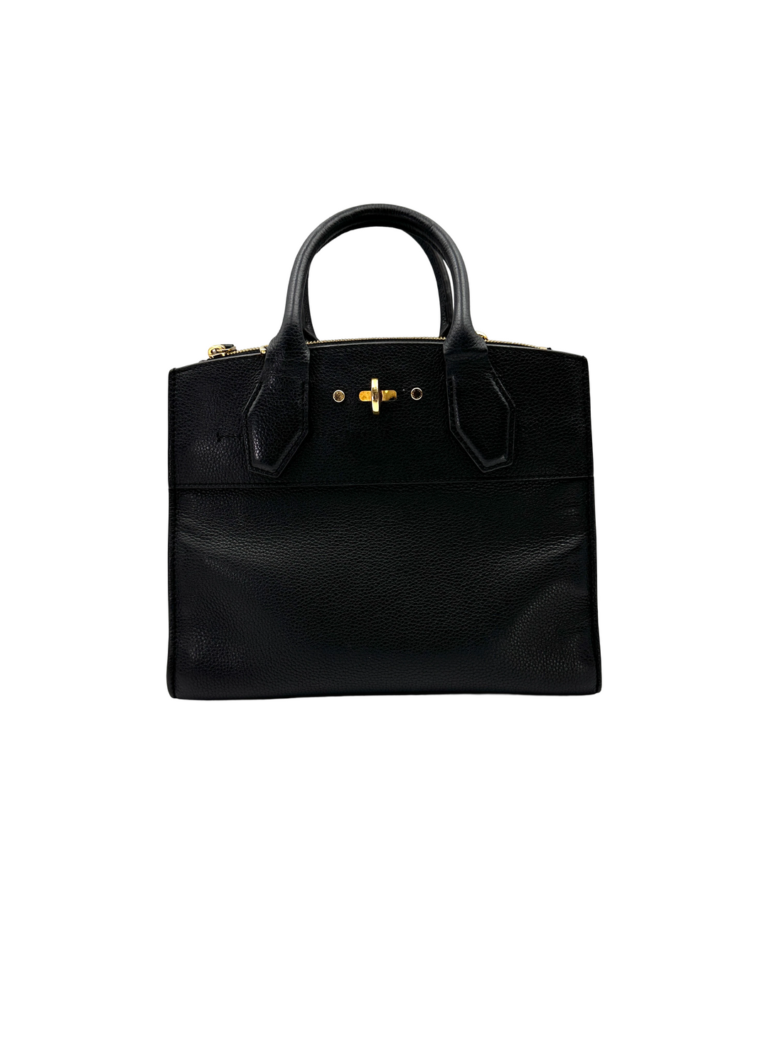 Louis Vuitton City Steamer PM Black Leather Handle Bag LV3130