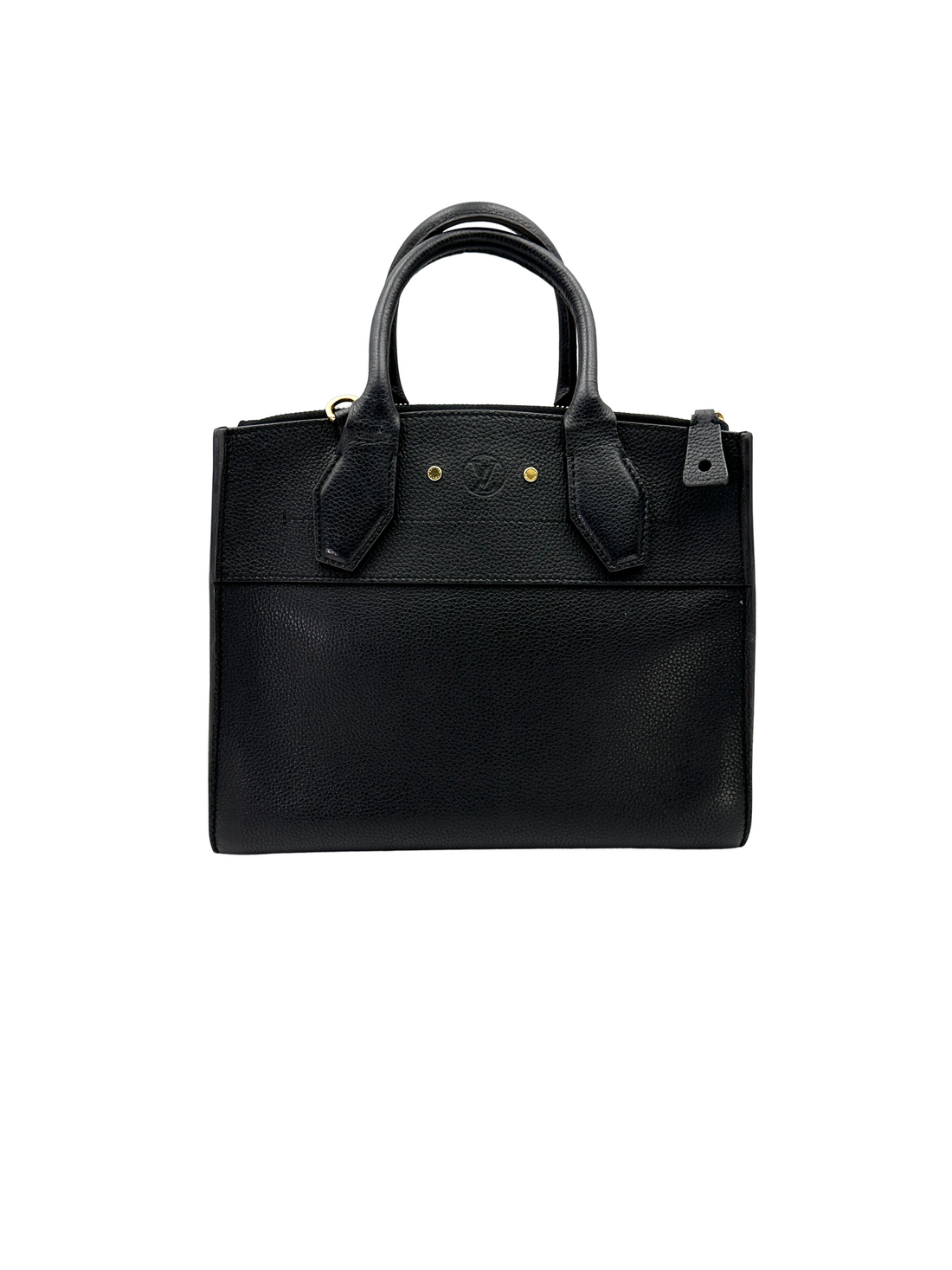 Louis Vuitton City Steamer PM Black Leather Handle Bag LV3130