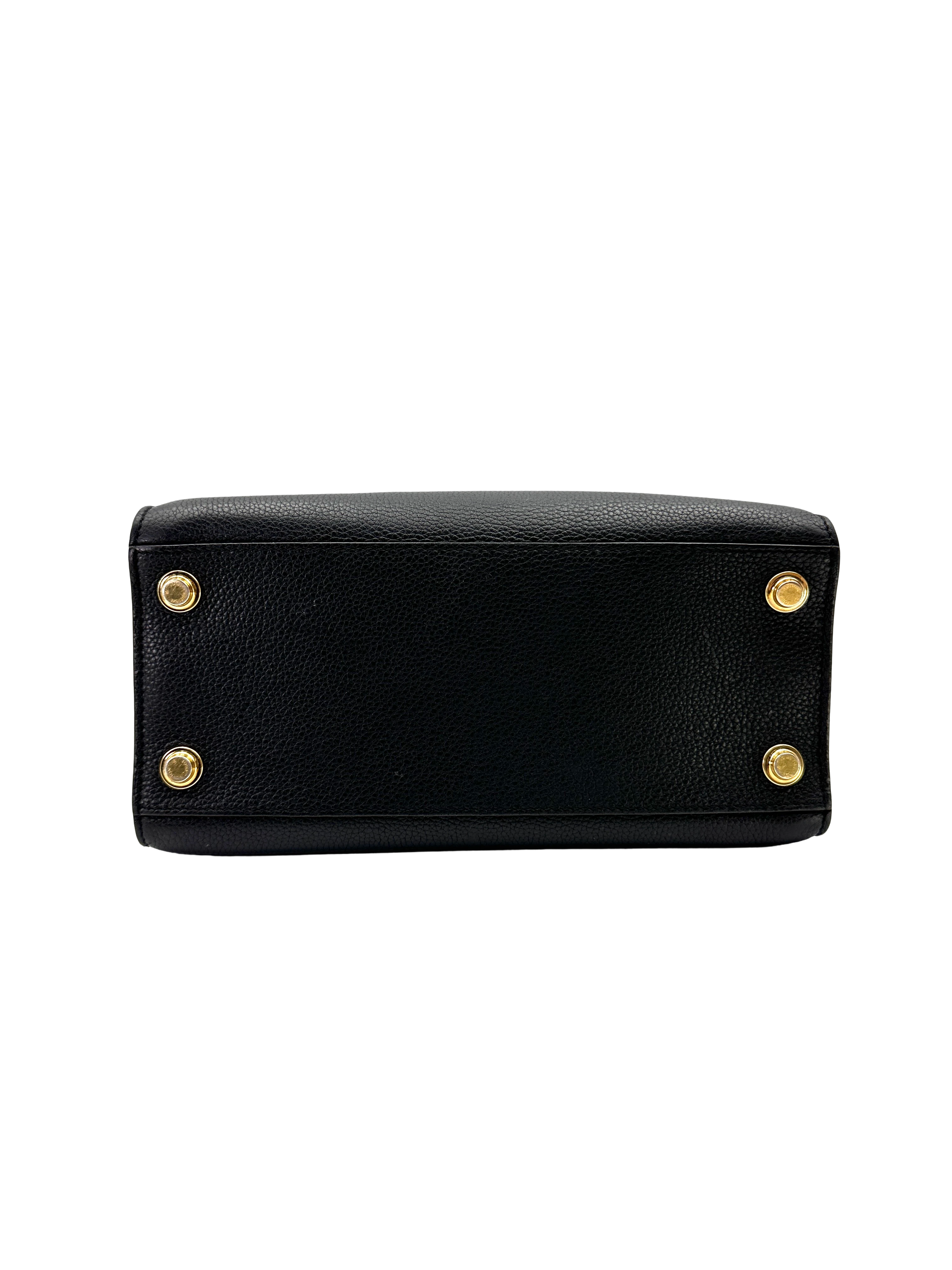 Louis Vuitton City Steamer PM Black Leather Handle Bag LV3130