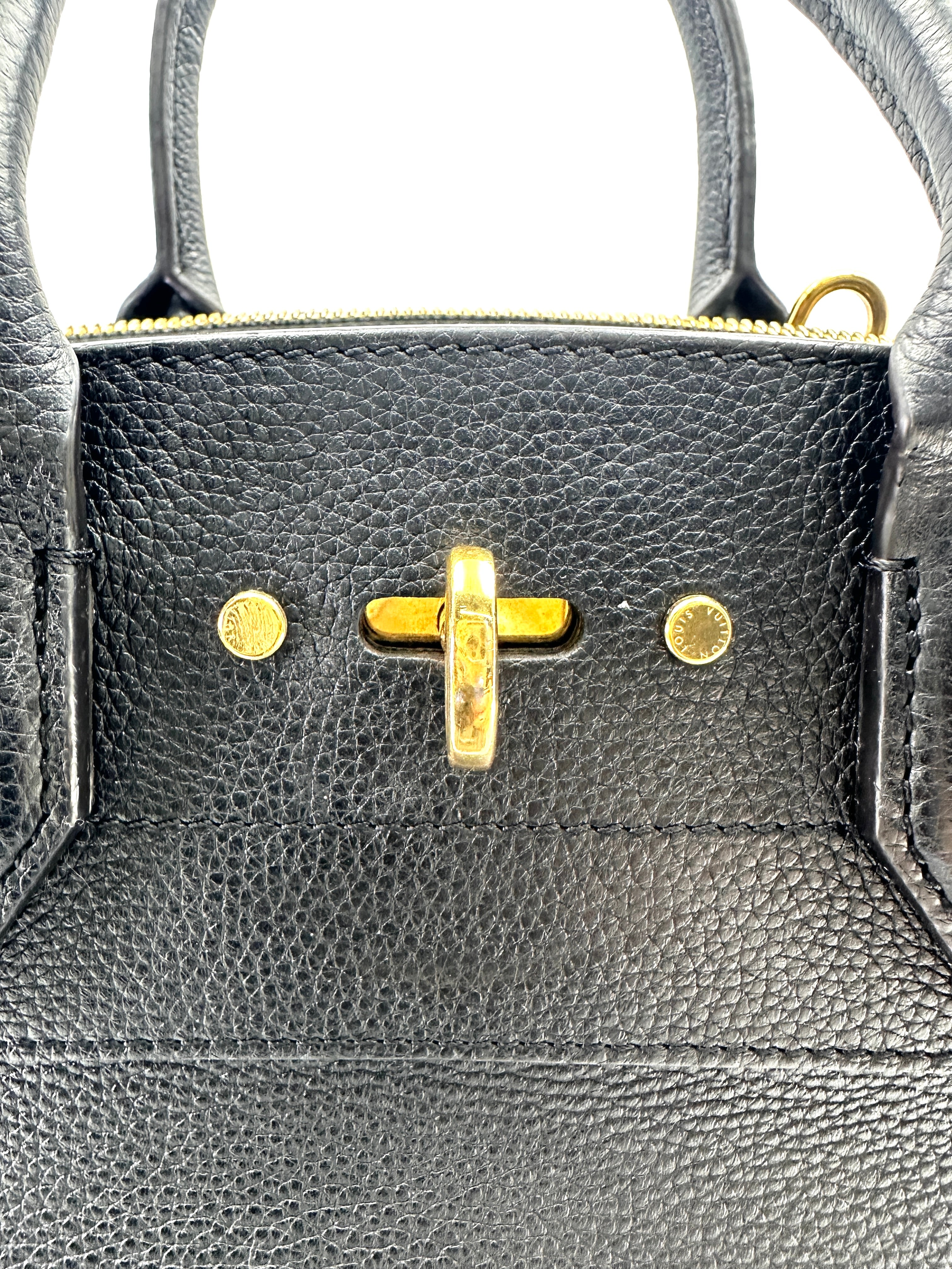 Louis Vuitton City Steamer PM Black Leather Handle Bag LV3130