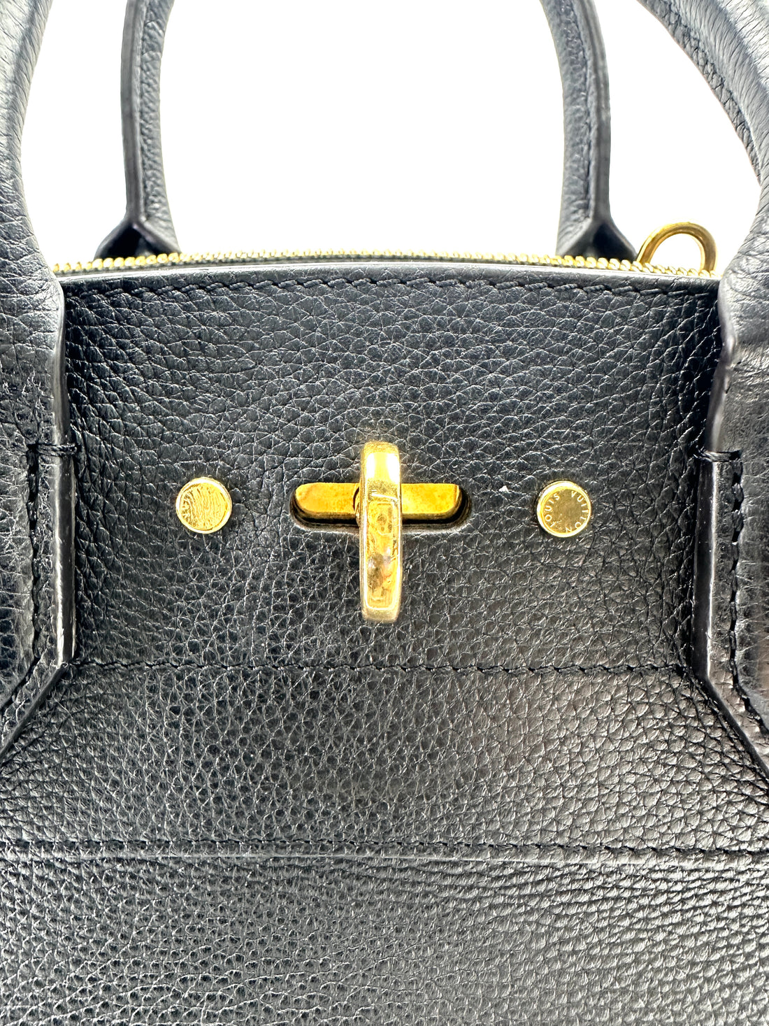 Louis Vuitton City Steamer PM Black Leather Handle Bag LV3130