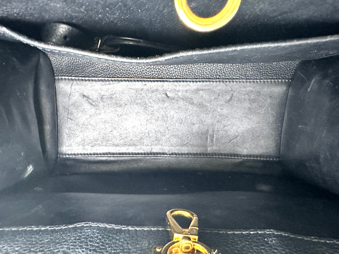 Louis Vuitton City Steamer PM Black Leather Handle Bag LV3130