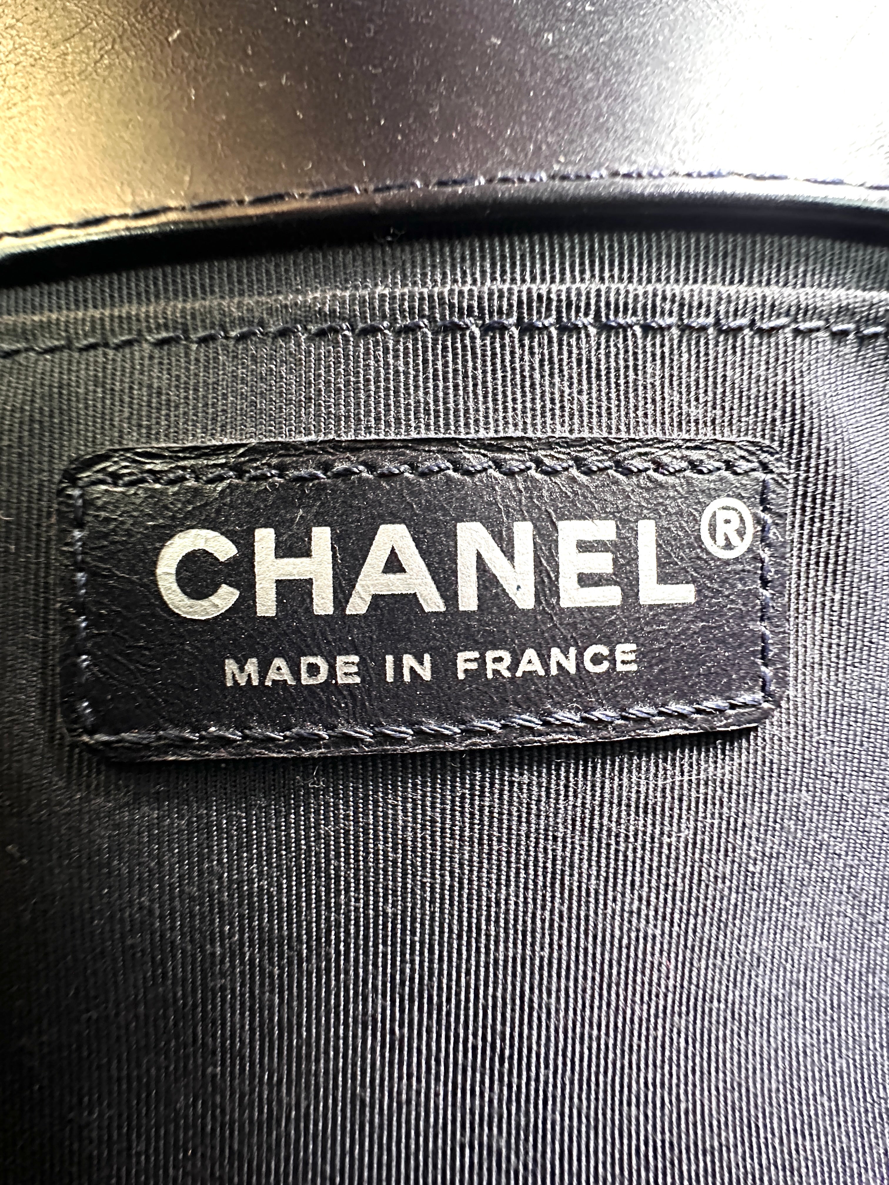 Chanel LeBoy Black Quilted Leather Top Handle Flap Bag With Silver Buckle(21***70) CC2282
