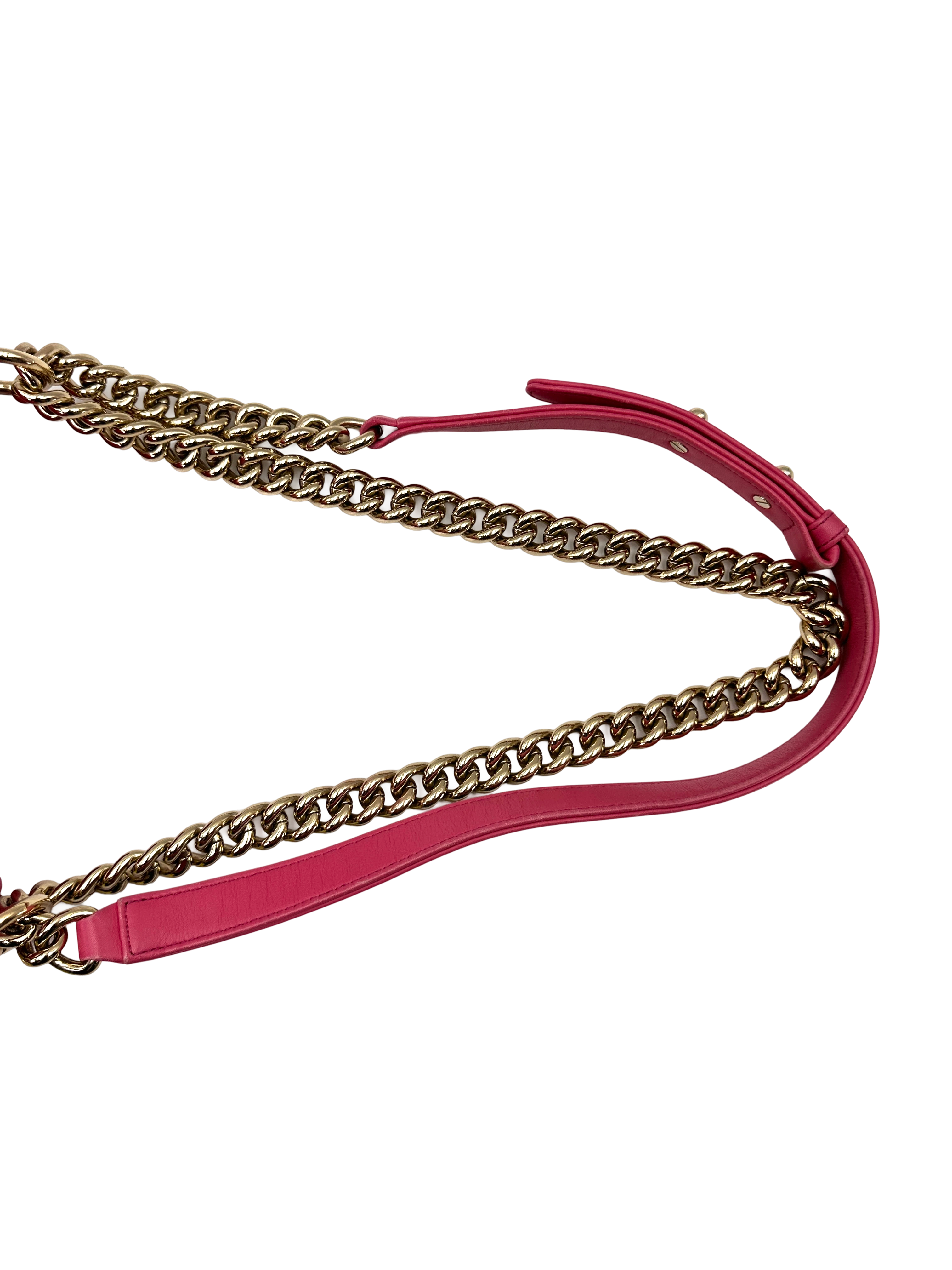 Chanel LeBoy Pink Python Leather Small Size Flap Bag With Gold Buckle(25***76) CC2289