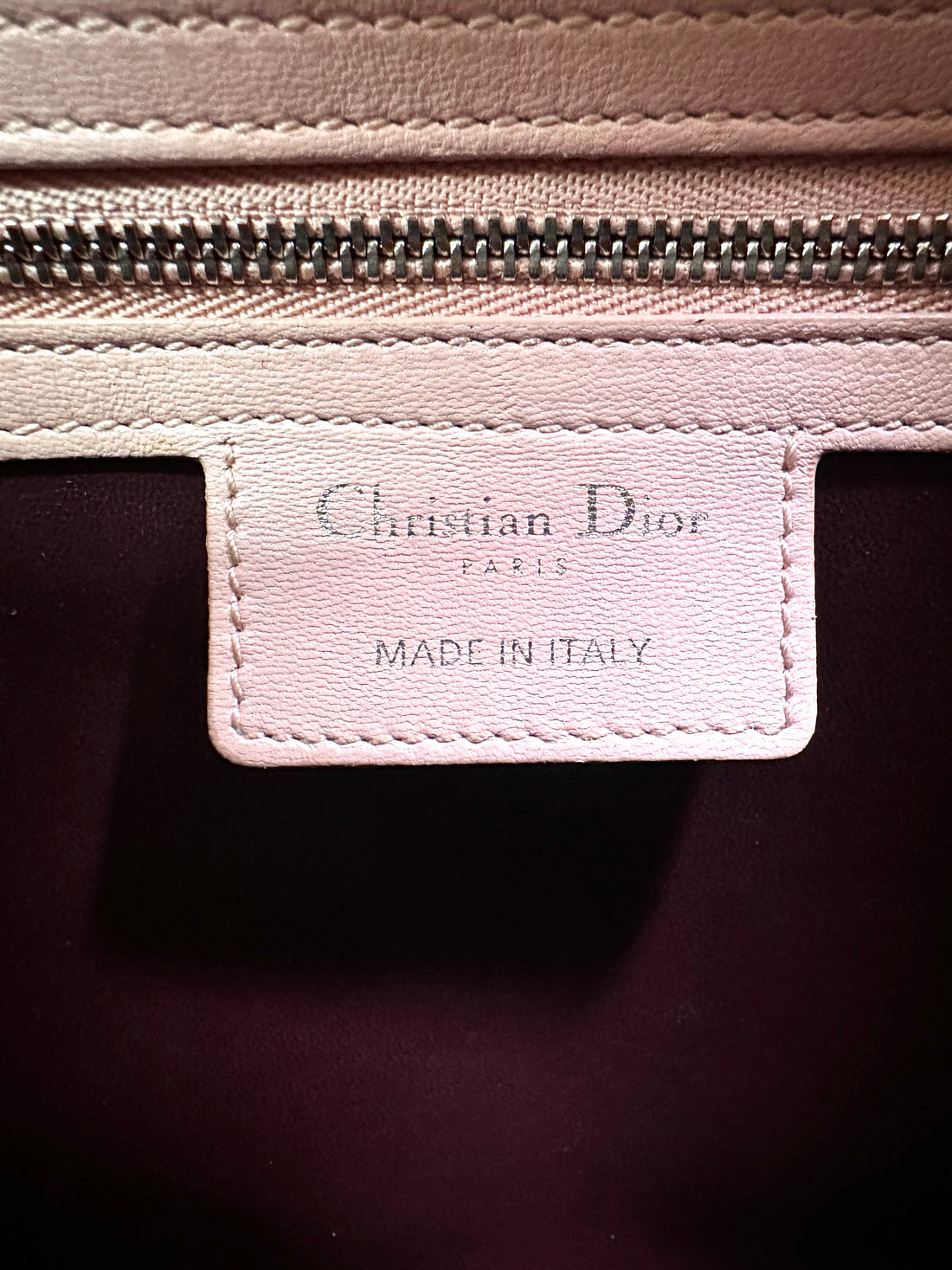 Christian Dior Lady Dior Grey Cannage Leather Red Handle Bag DR826